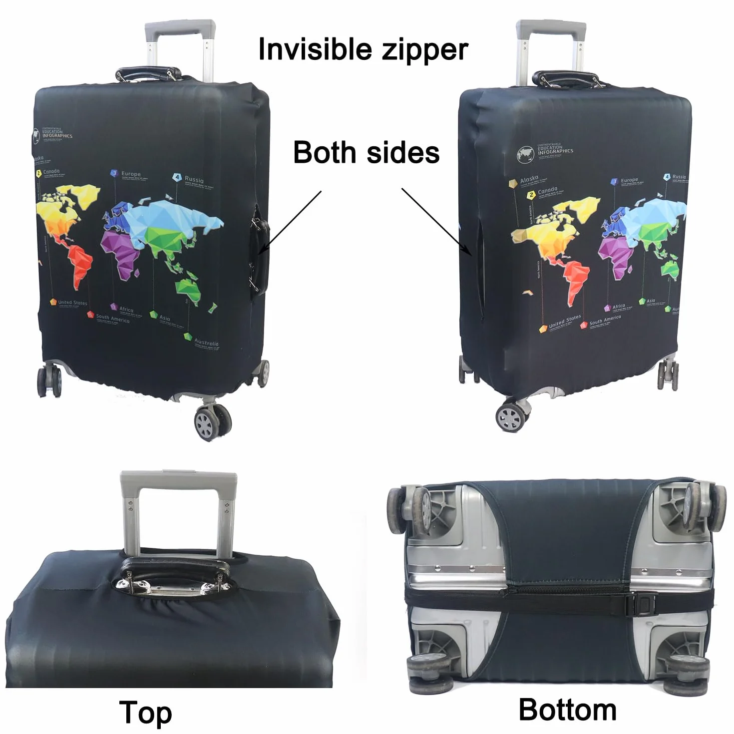 MosaiRudo Housse de Valise Élastique 18-32 Pouces Protecteur Bagage