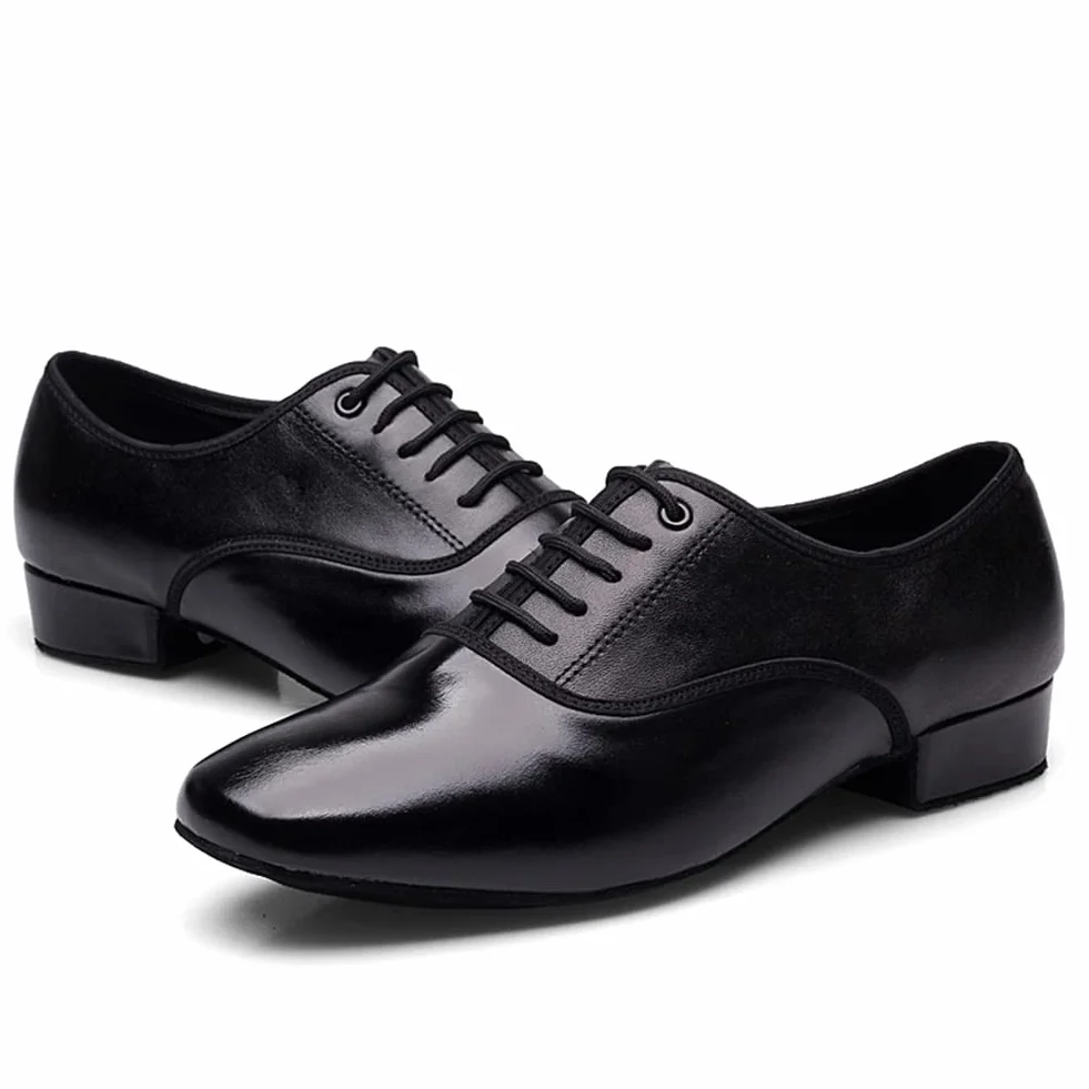 Chaussures de Danse Latine Homme Lacets Professionnelle Salsa Tango Entrainement Salle de Bal Danse