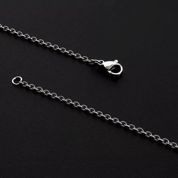 Collier acier inoxydable chaîne simple fine argent or mixte homme femme