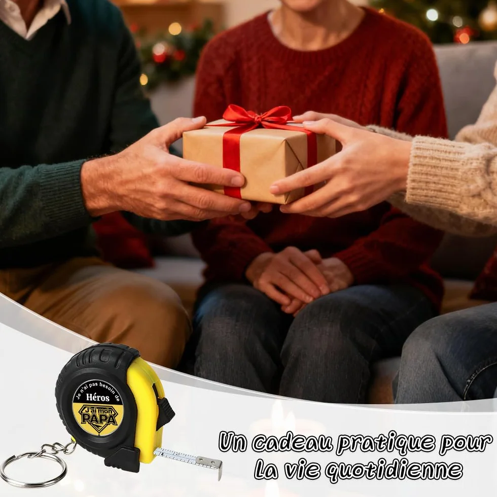 Porte-clés Mètre Ruban Cadeau Original Papa