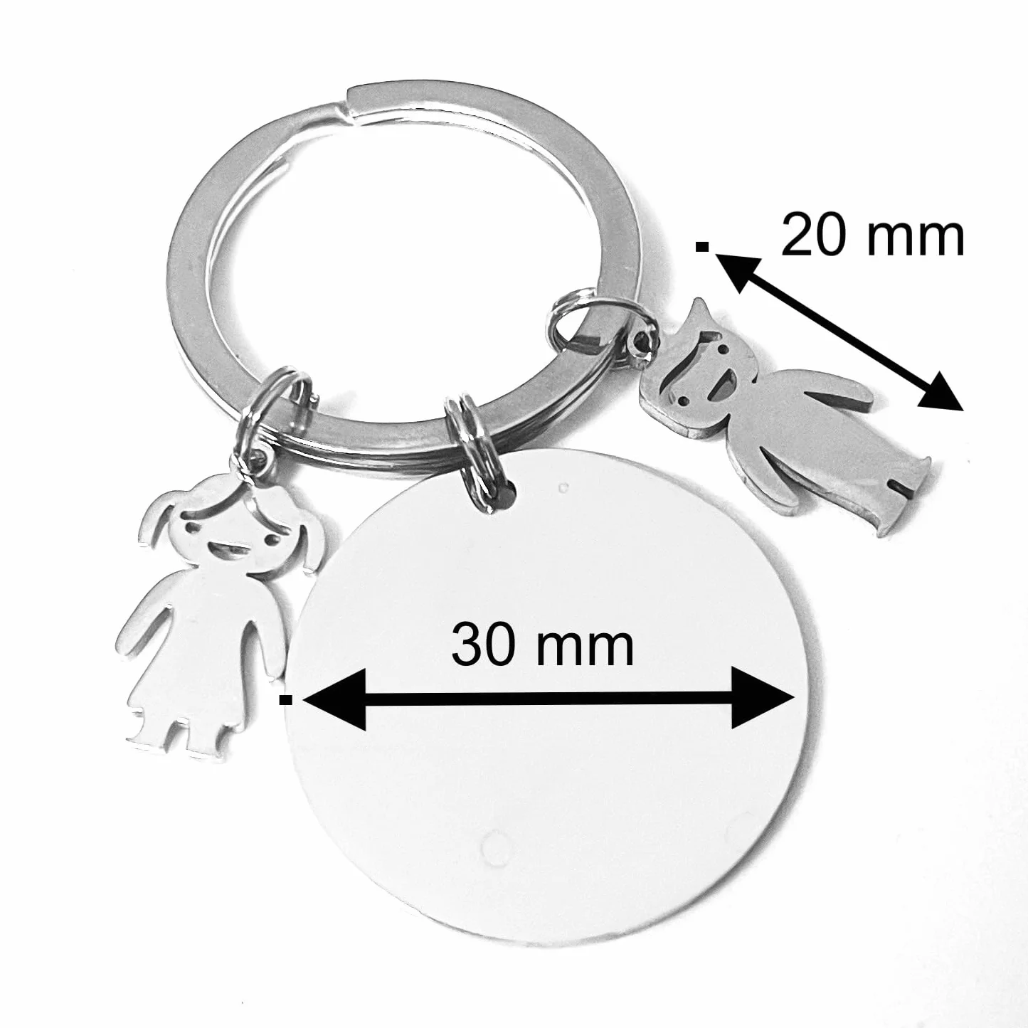 Porte-Clés Papa Personnalisé gravé Prénoms Enfants acier inoxydable - Cadeau Fête des Pères