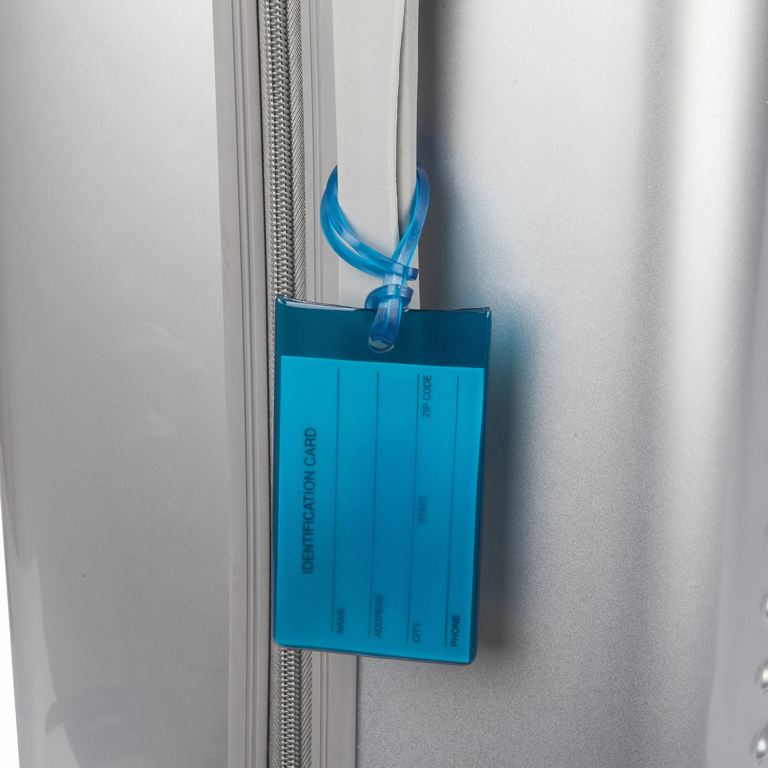 Étiquettes de Bagages Lot de 4 Flexibles Couleurs Vives Bleues pour Valises Sacs à Dos Voyage