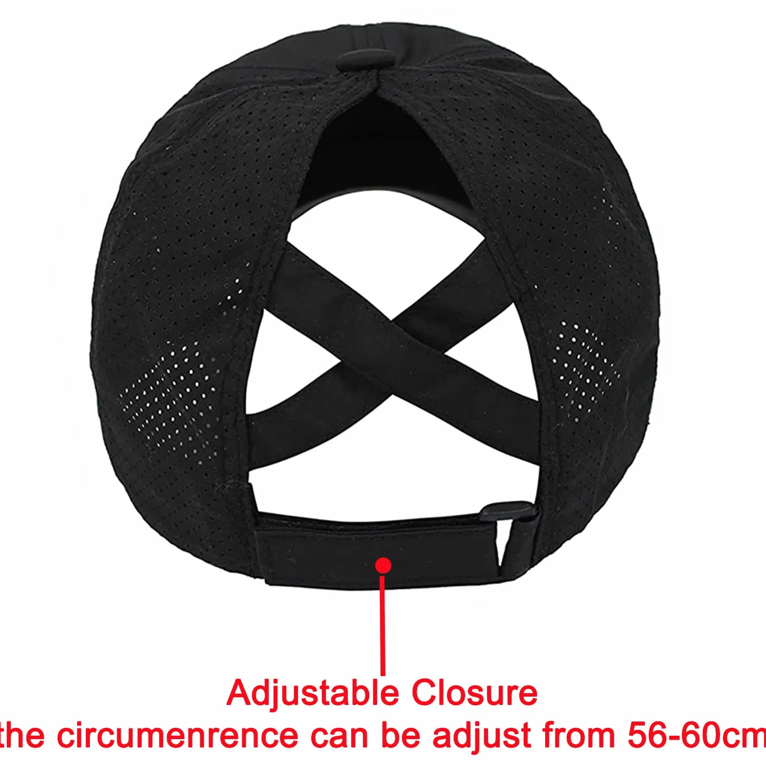 Casquette de Baseball Queue de Cheval, Léger Réglable Séchage Rapide Respirante Anti-Soleil UV, Unisexe