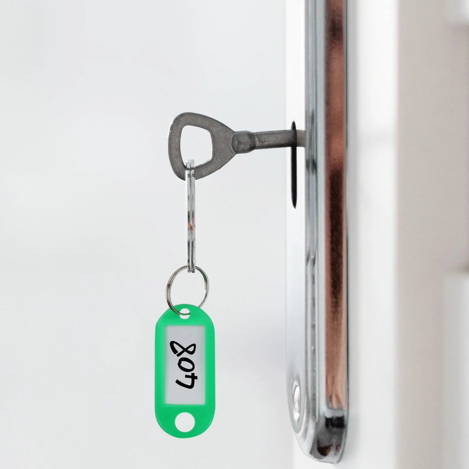 Porte Clef Etiquette Plastique 6 Couleurs Inscriptibles pour Clés Maison Bagages