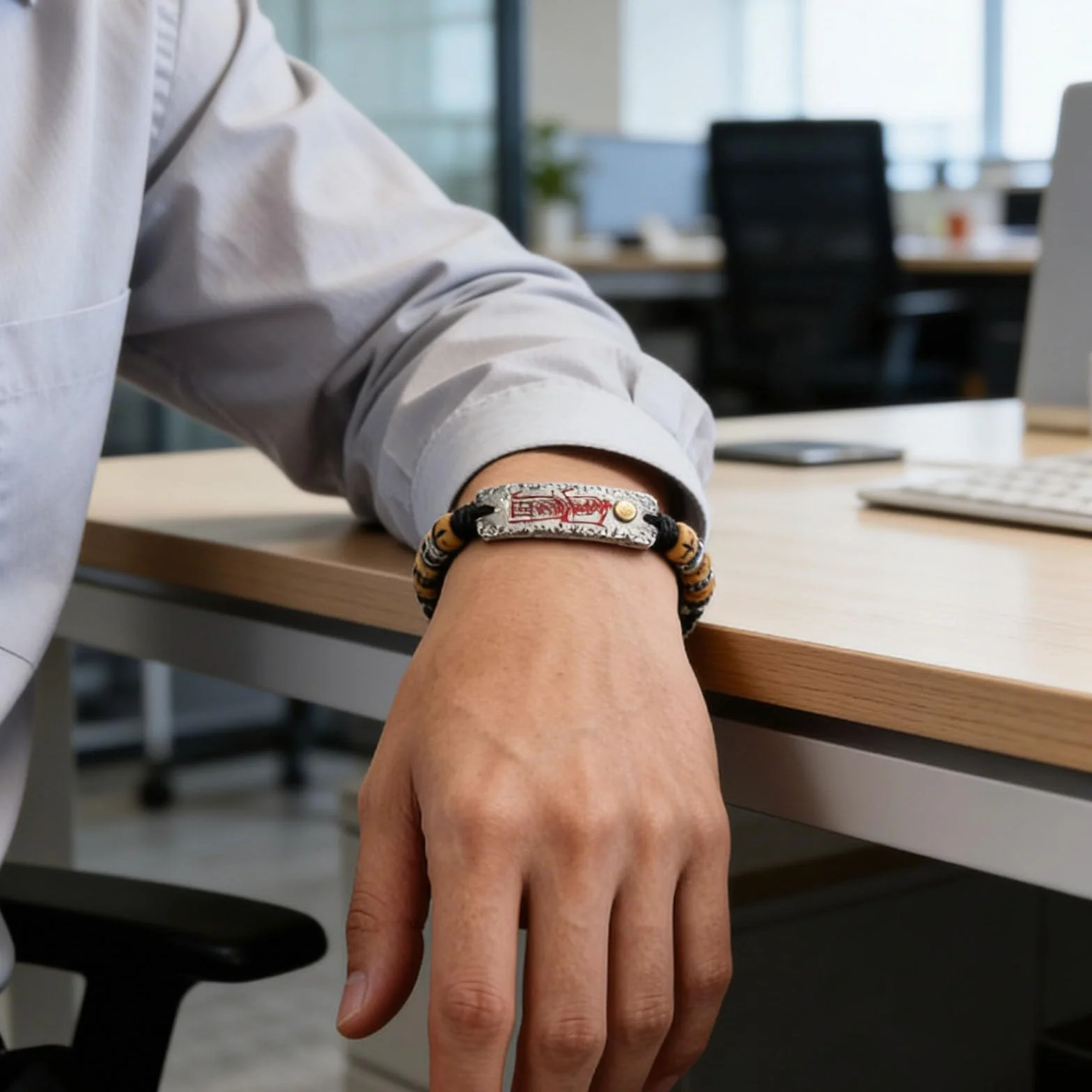 Bracelet de protection taoïste pendentif tressé Feng Shui chinois porte-bonheur prospérité