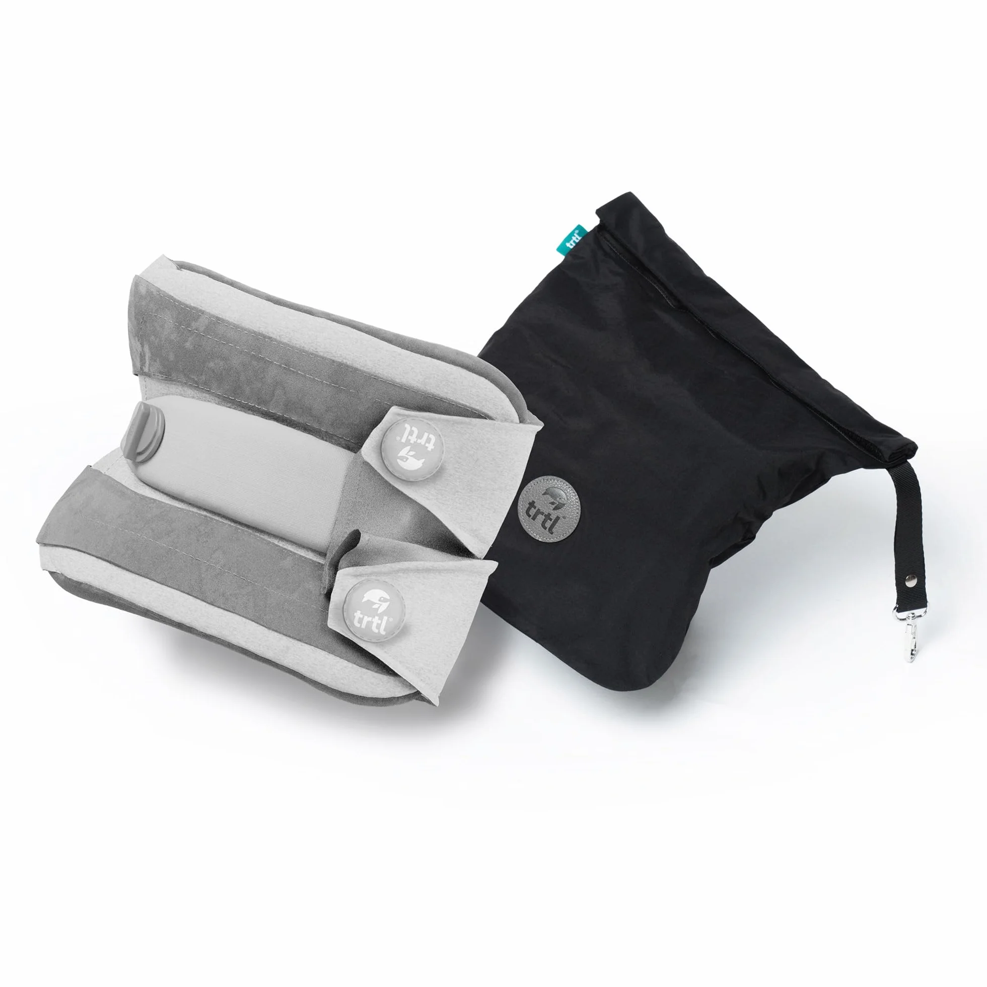 Trtl Travel Pillow Plus Gris | Oreiller Cervical Réglable en Hauteur Voyage Avion