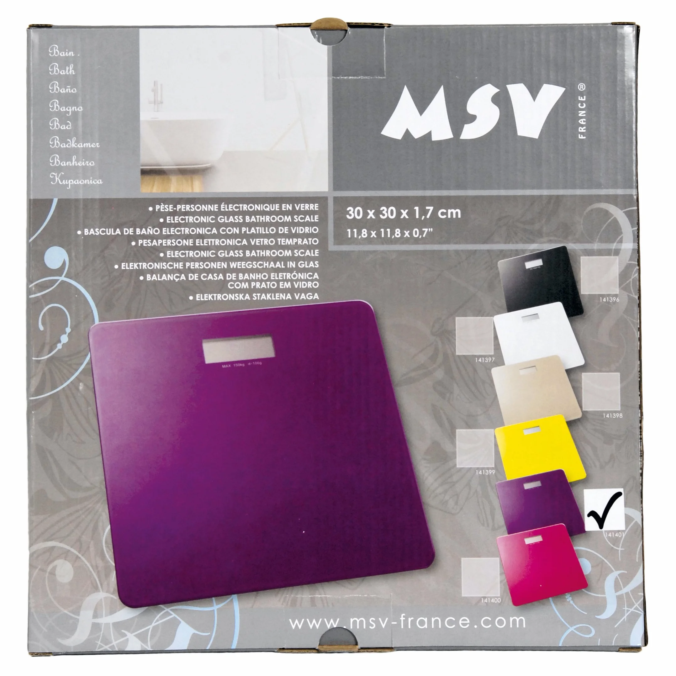 MSV Pèse Personne Verre Violet