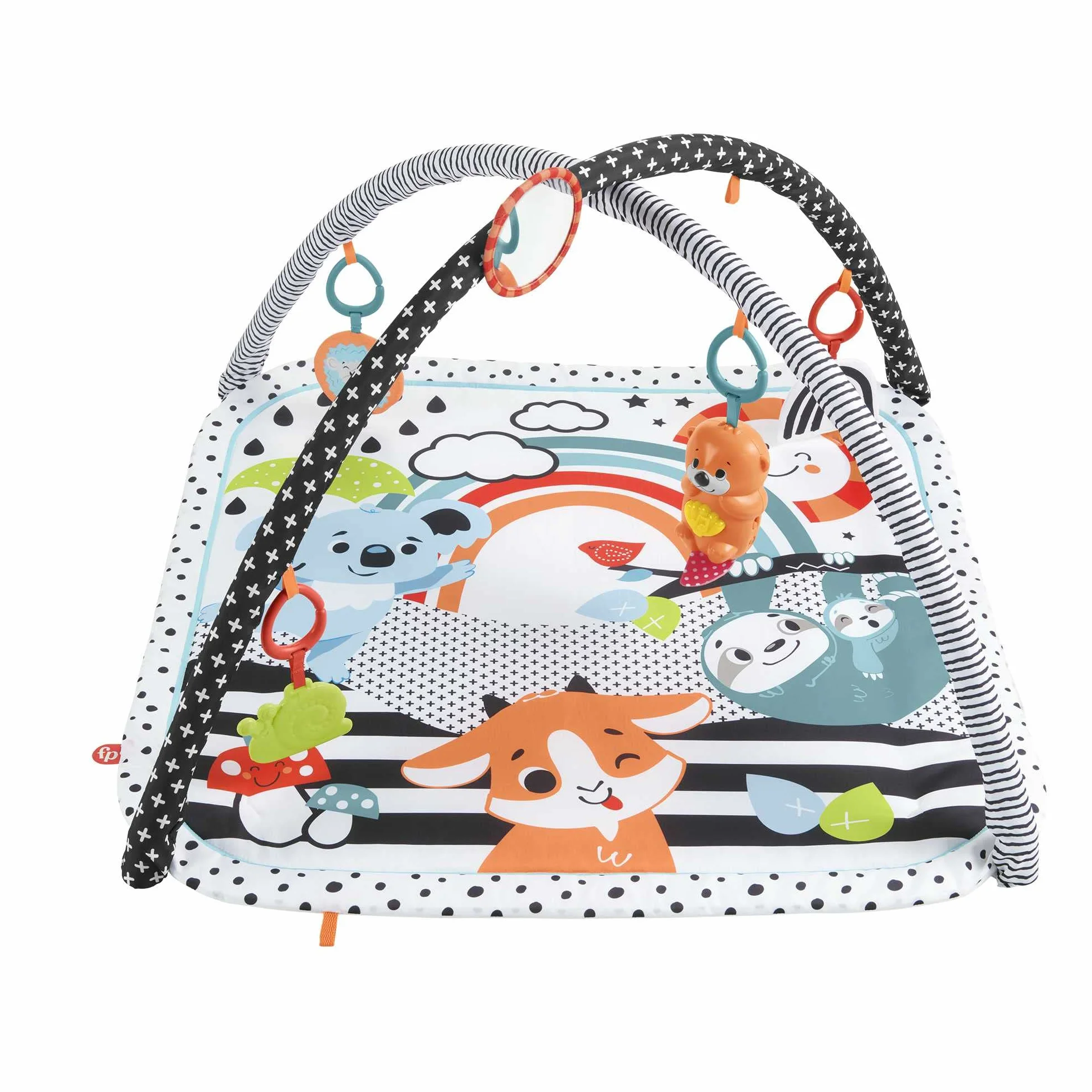 Fisher-Price Tapis Sensoriel 3-en-1 Bébé avec Lumières et Sons Jouets d'Activité HPF39