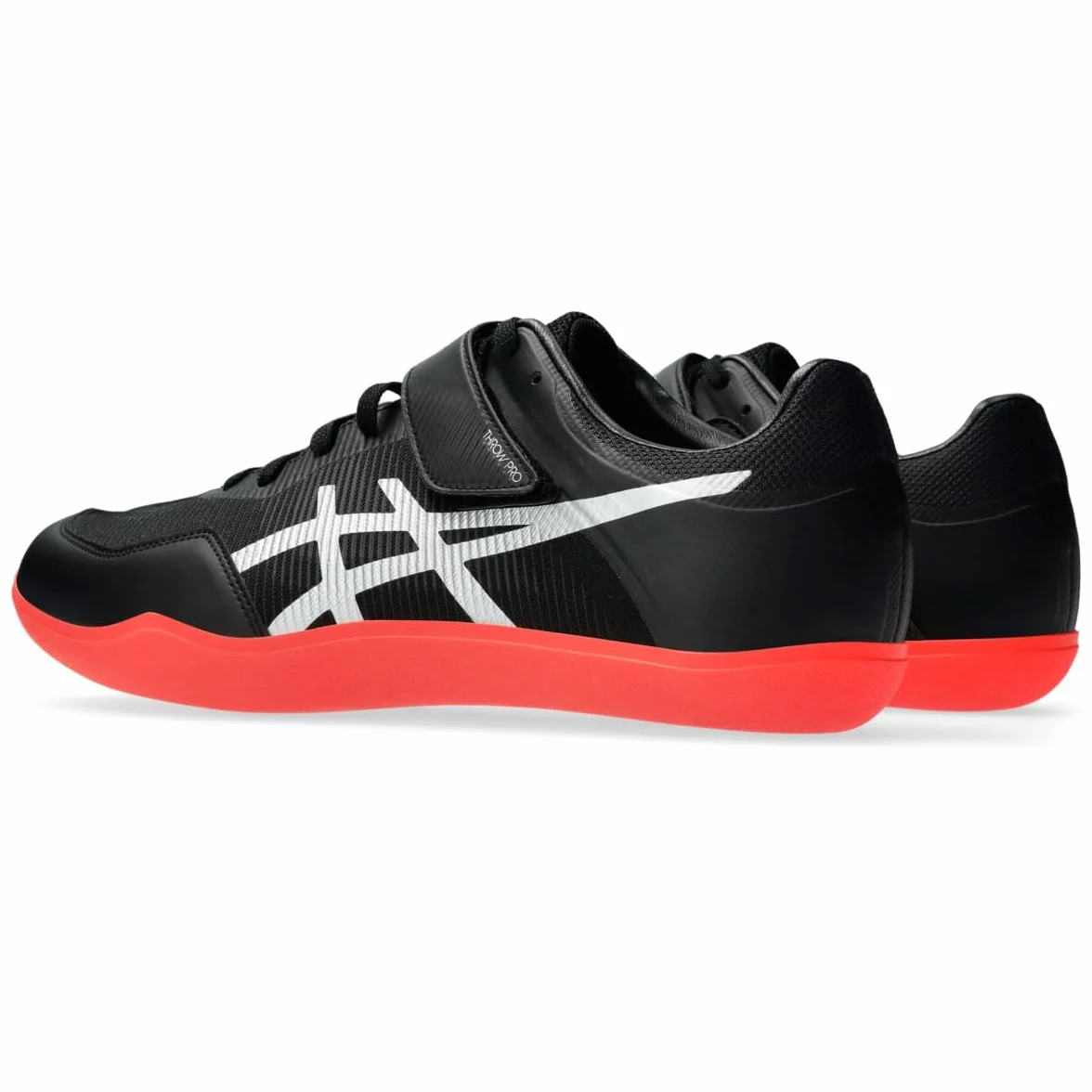 Asics Throw Pro 3 Chaussures d'athlétisme Noir/Argent Pur