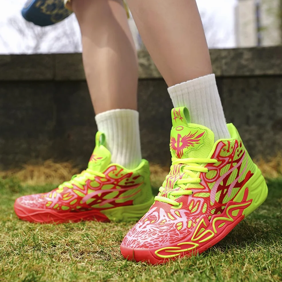 Chaussure de Basketball Homme Montantes Baskets Sport Semelle Caoutchouc Antidérapantes Légères Respirantes