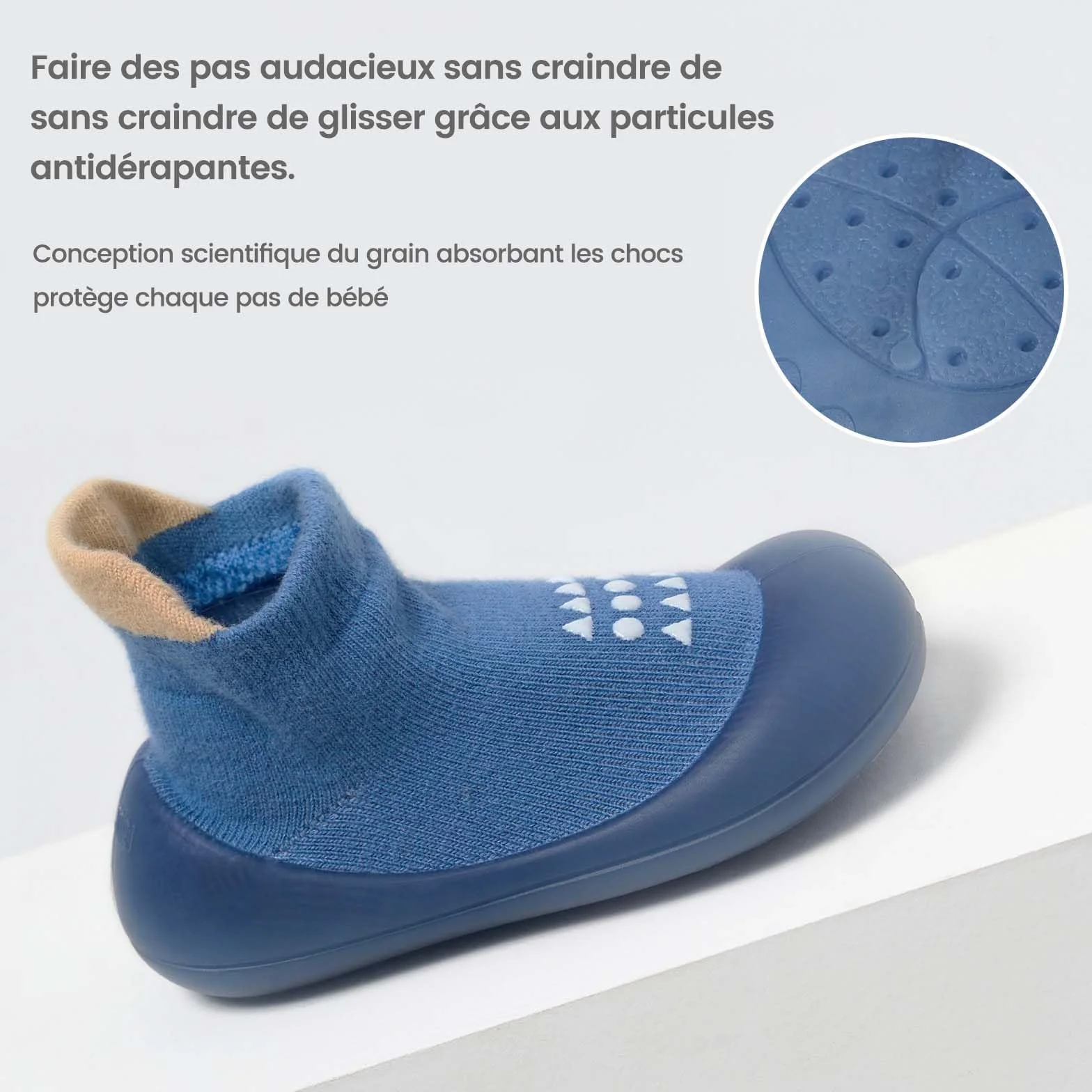 Chaussures de marche bébé garçon fille Antidérapantes respirantes Semelle caoutchouc souple