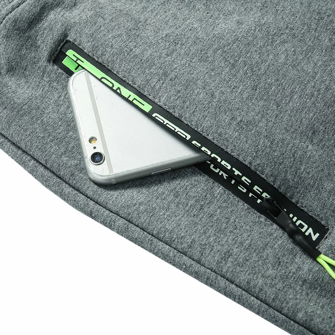 ZOXOZ Short Homme Coton Sport Poche Zippée