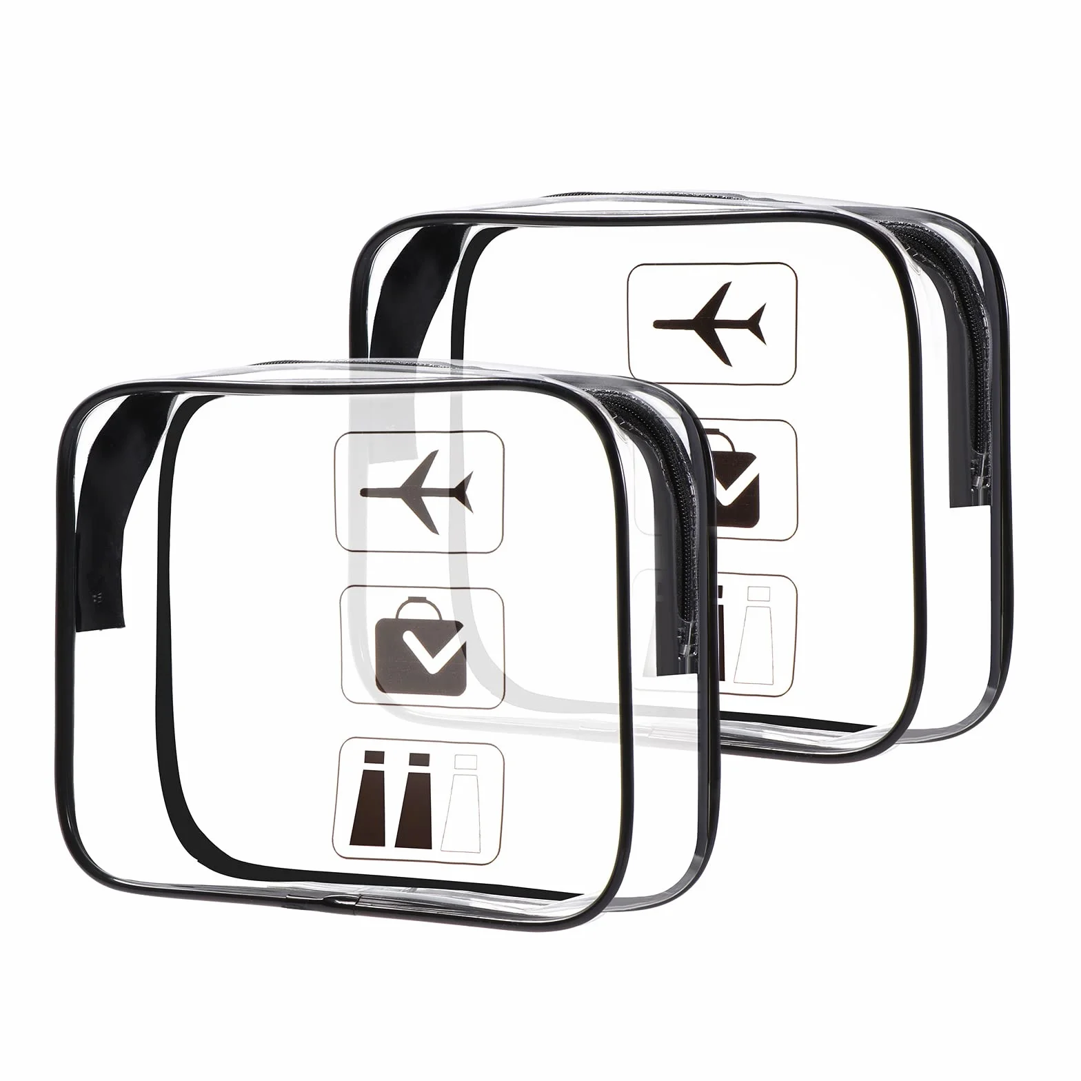 Oderra Trousse de Toilette Transparente, Kit Voyage Avion pour Transport de Liquide