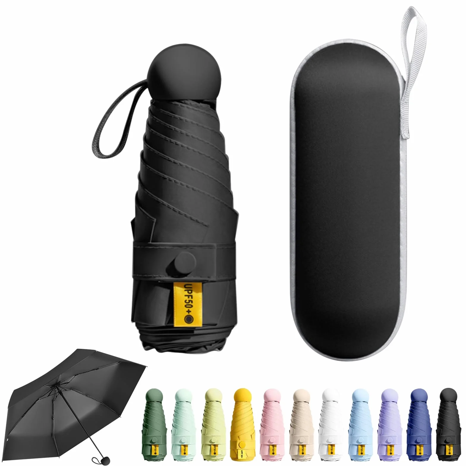 Mini Parapluie de Poche, Pliant, Ultra-léger, Compact, Portable, Capsule
