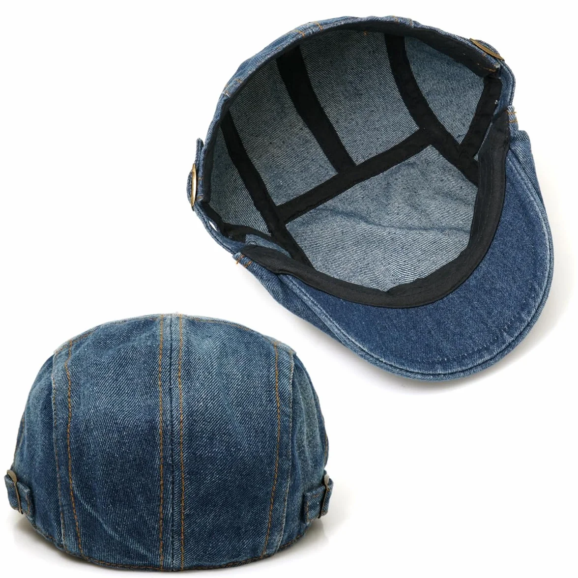 MCWTH Denim Casquette Béret Homme Vintage Ivy Chapeau