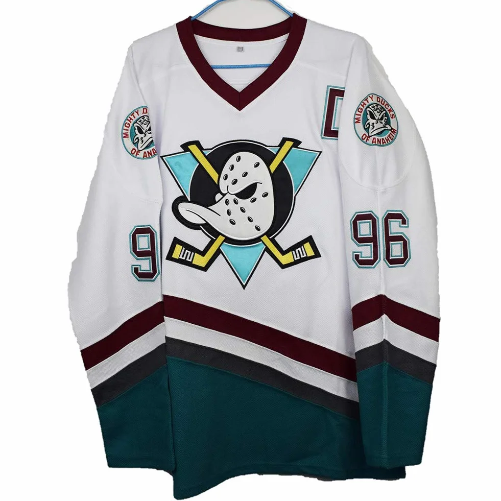 NHL Charlie Conway #96 Mighty Ducks Hockey Maillot Homme Sweatshirt Respirant