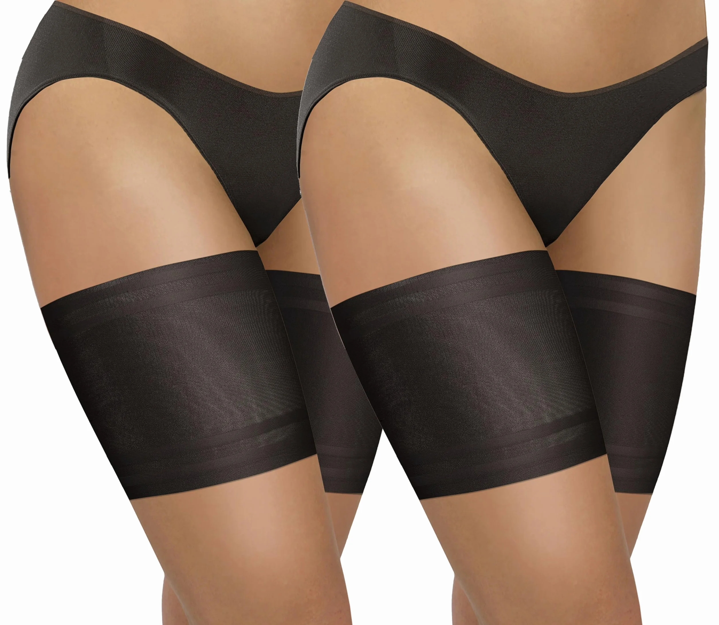 Sesto Senso 2 Paires Bandes de Cuisses Sport Protège-Cuisse Élastiques Antidérapantes en Silicone