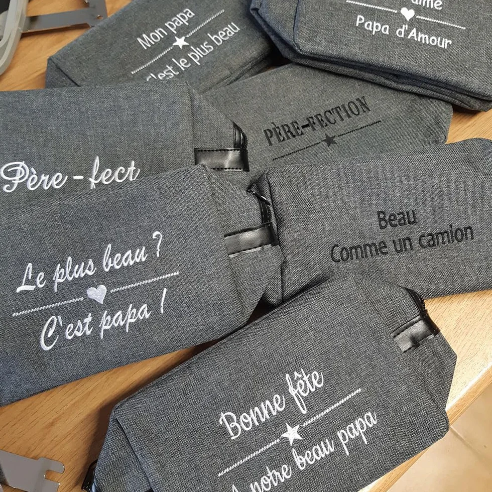Trousse de Toilette personnalisée brodée 14x20x9cm Homme Femme