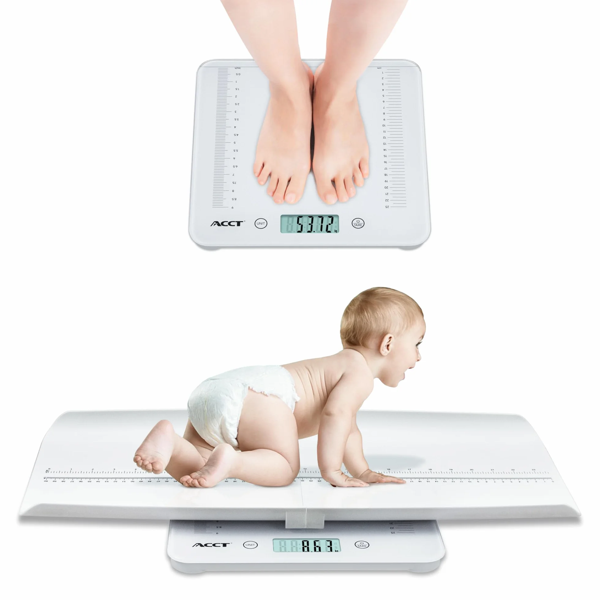 Pèse-bébé numérique 440 lb avec support amovible pour bébés, chats et chiens