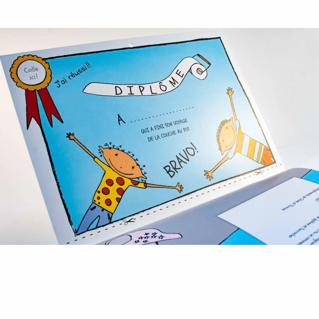 Livre d'apprentissage de la propreté pour enfant avec autocollants pipi et caca