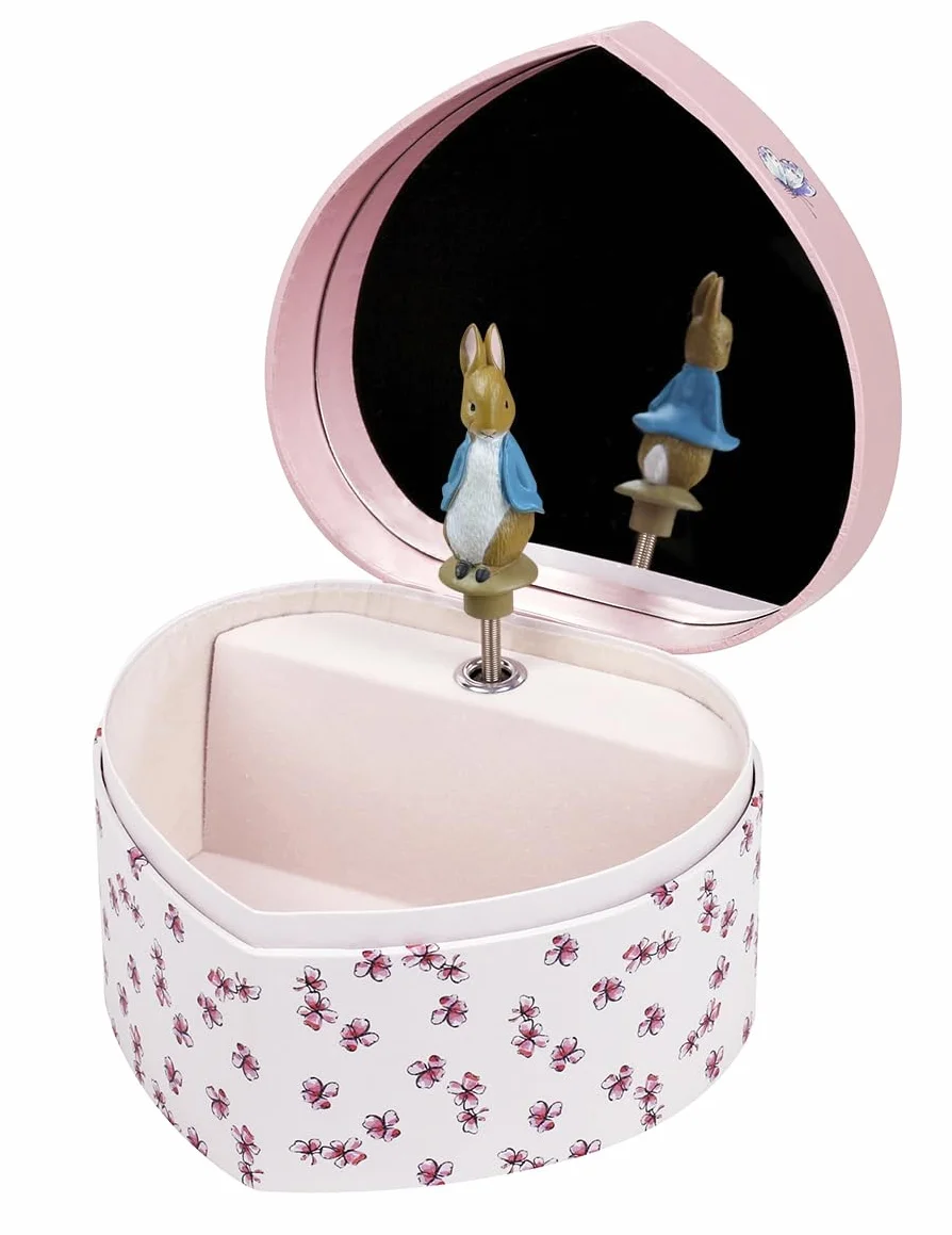 TROUSSELIER Pierre Lapin Peter Rabbit Boîte à Bijoux Musicale Rose Roméo & Juliette