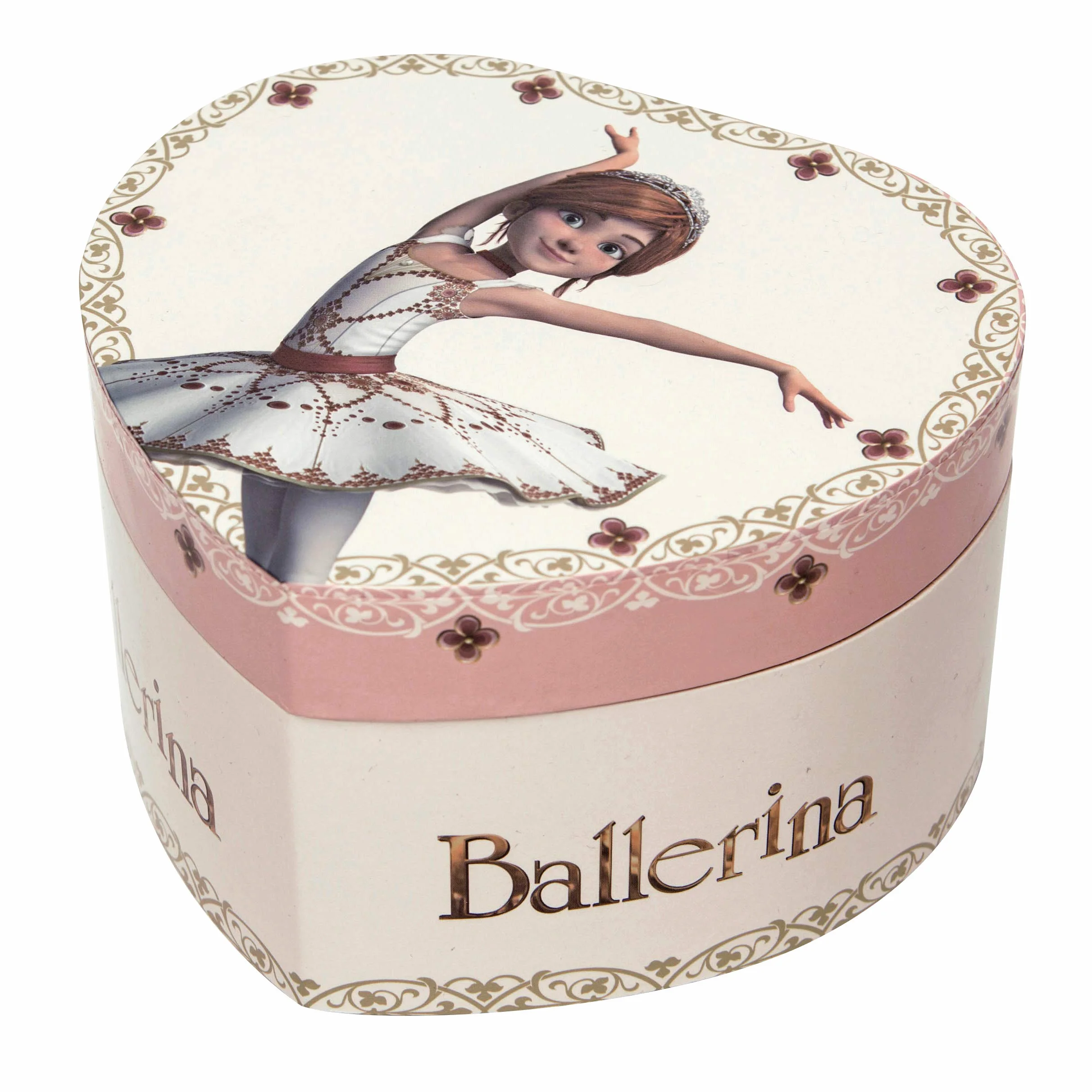 TROUSSELIER Boite à Musique Fille Ballerina le Film Boîte à Bijoux Musicale Phosphorescent Brille dans la nuit Lac des Cygnes