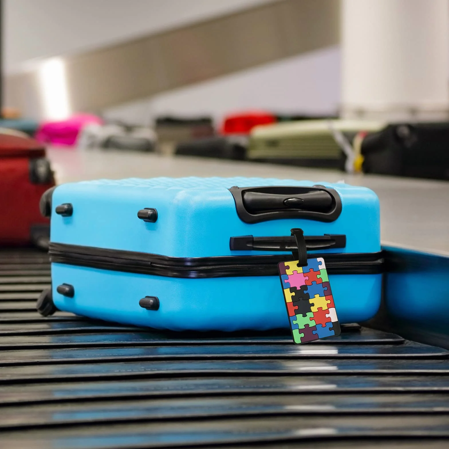 VEGCOO Étiquettes Valise 6 Pièces Imperméables Bagages Voyage Motifs Géométriques