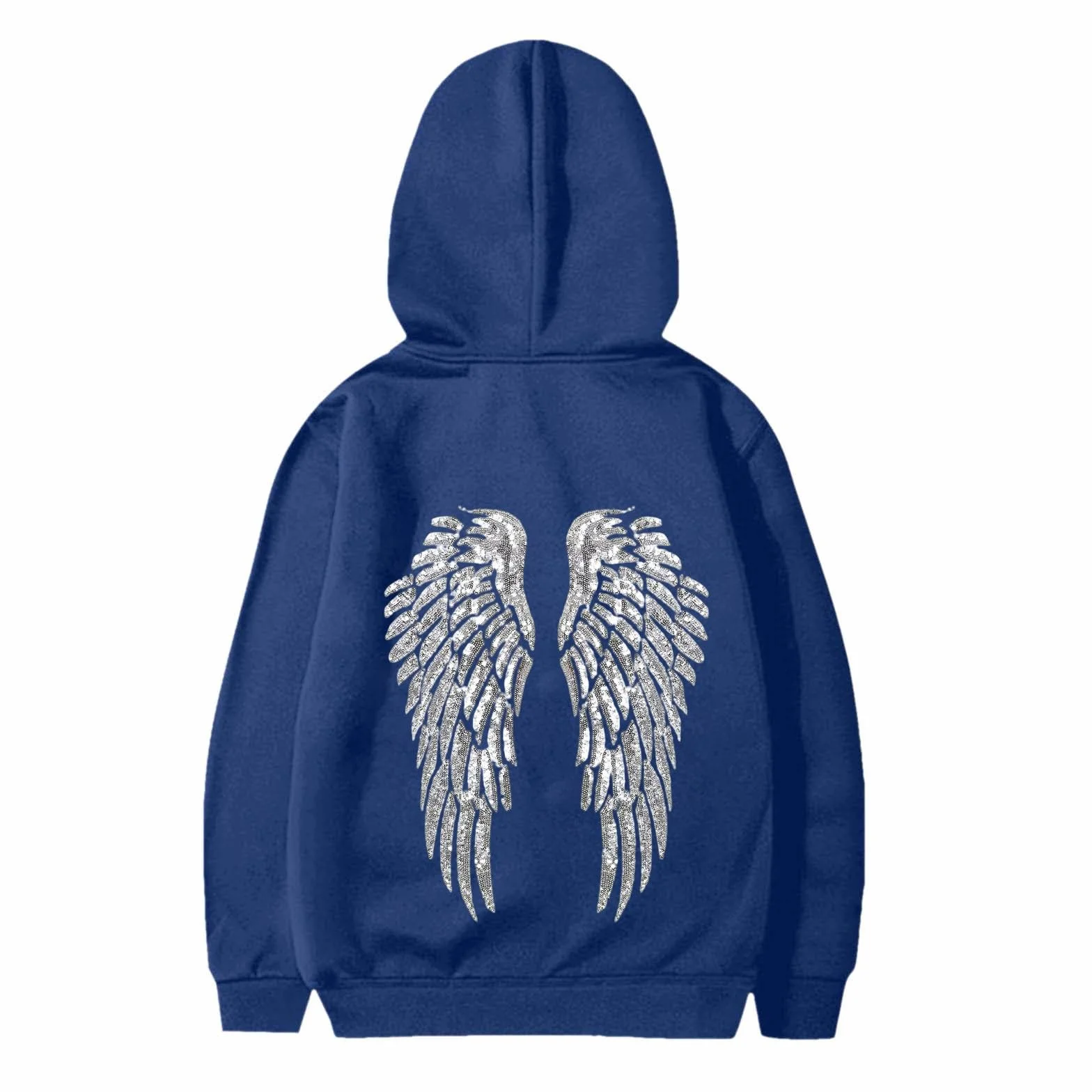 Angel Hoodie Sweat à Capuche Enfant Filles Strass Poches Manche Longue Y2k Streetwear