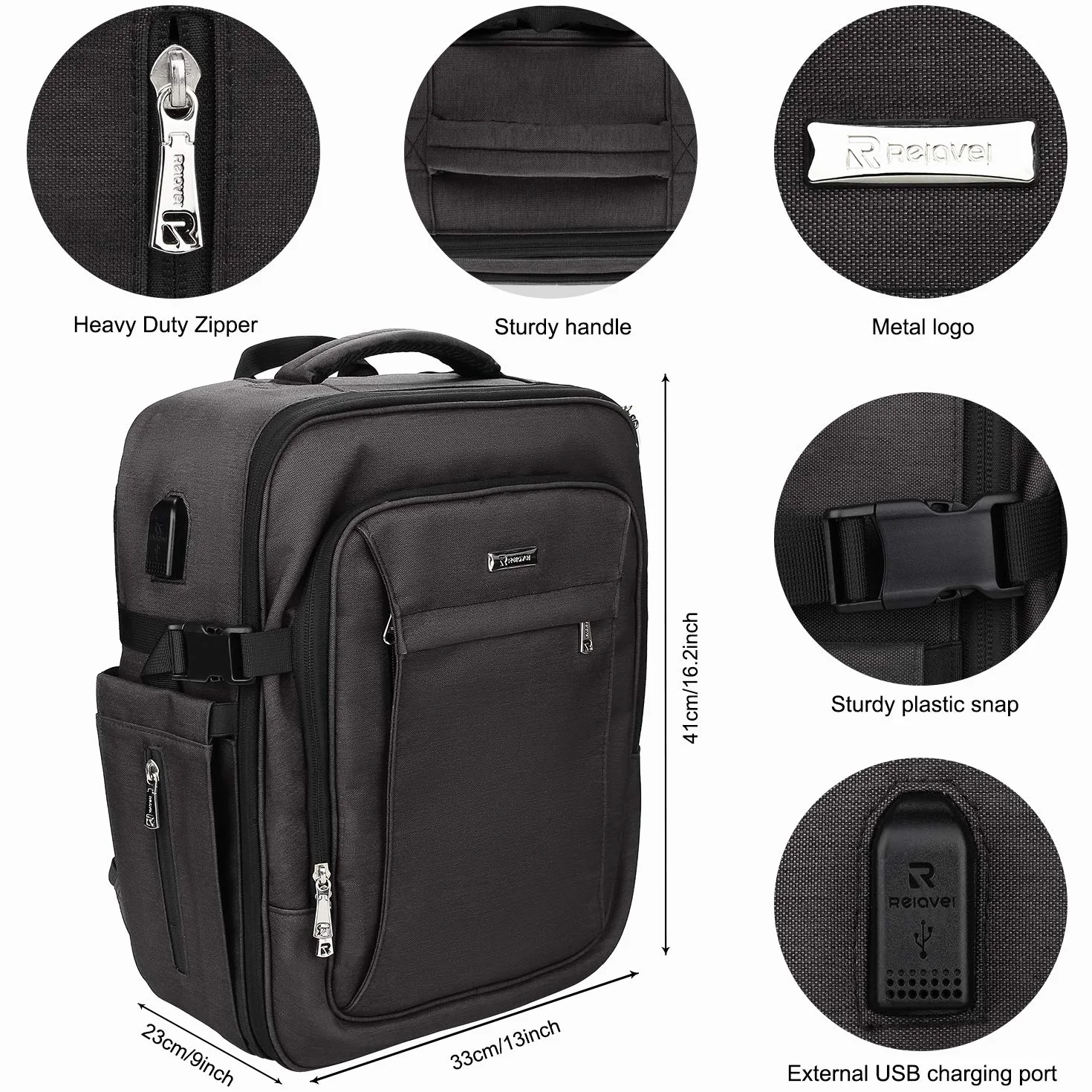 Relavel Trousse de maquillage portable voyage grand organisateur professionnel sangle réglable séparateurs