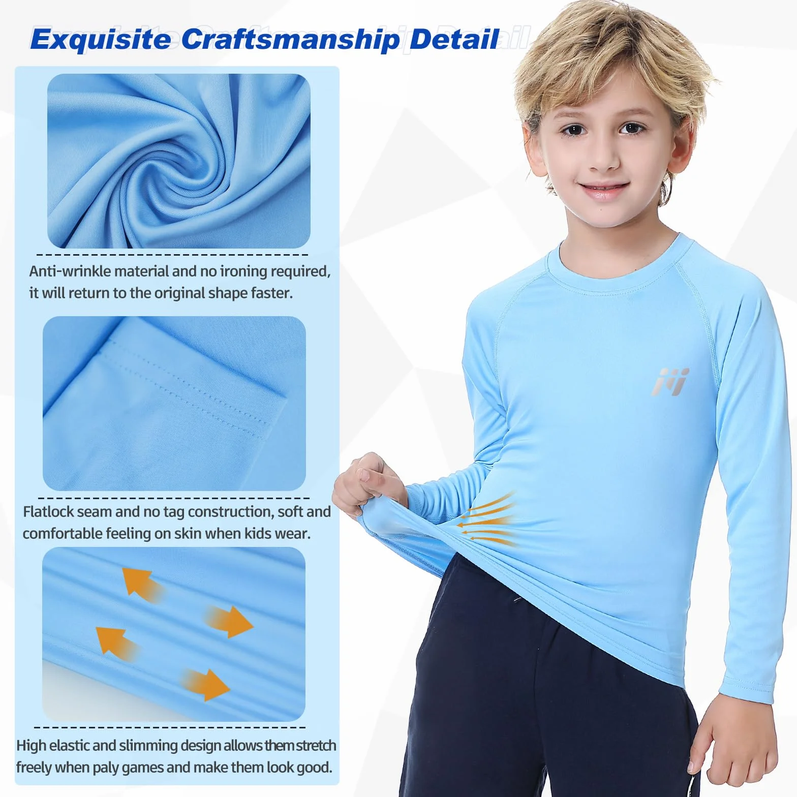 MEETWEE Garçon Rashguard Manches Longues UV Protection Solaire UPF50+ Chemise Natation Enfants T-Shirt de Bain Séchage Rapide Surf Beach Pool