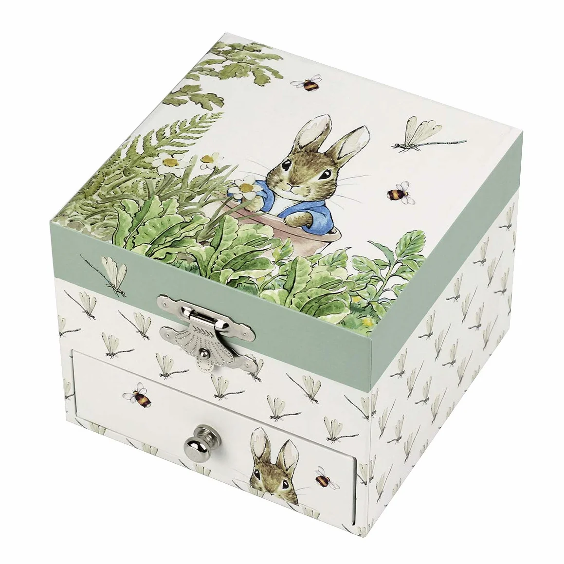 TROUSSELIER Pierre Lapin Peter Rabbit Boîte à Trésors & Bijoux Musicale Colori Vert