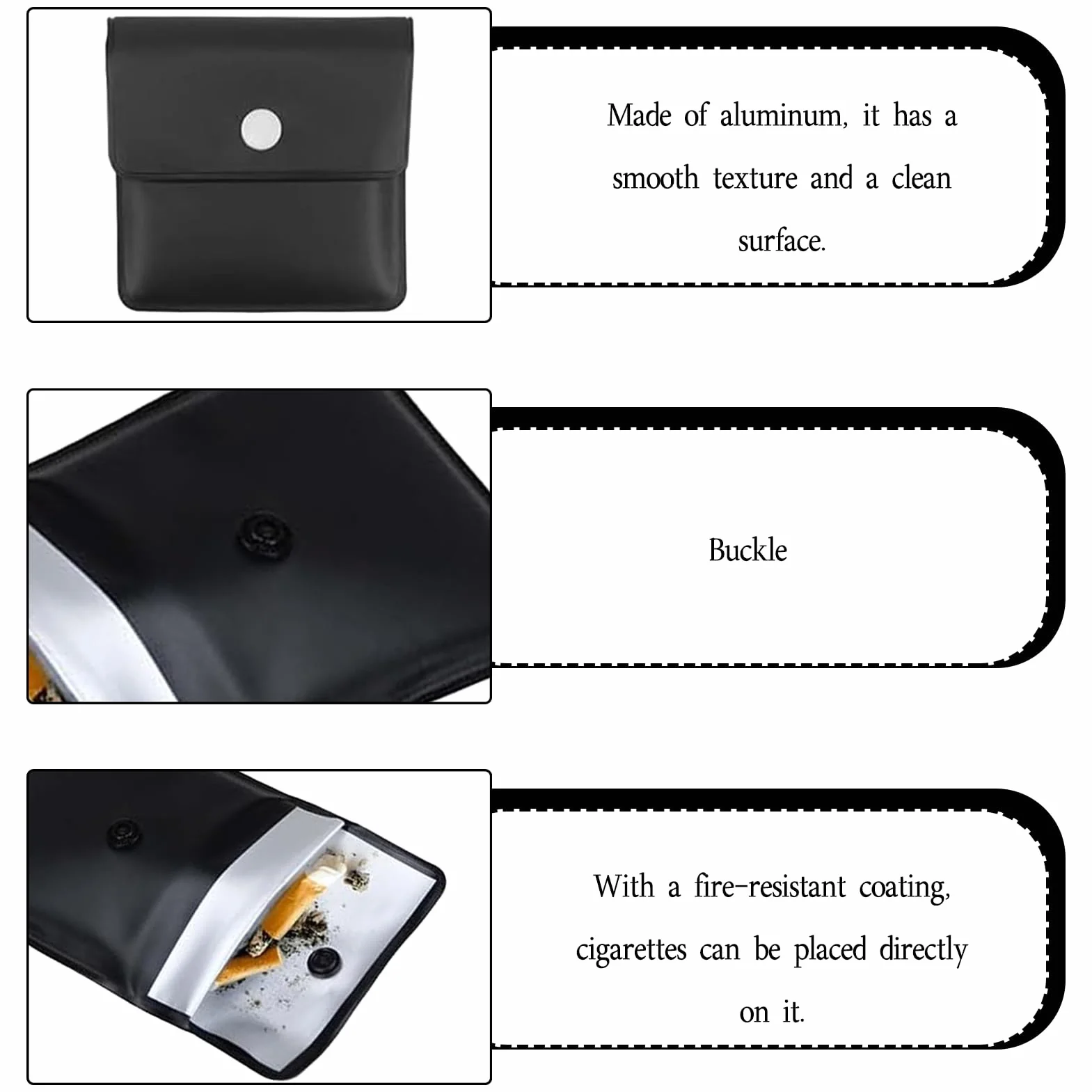 Cendrier De Poche Portable Anti Odeur Paquet P5 Réutilisable