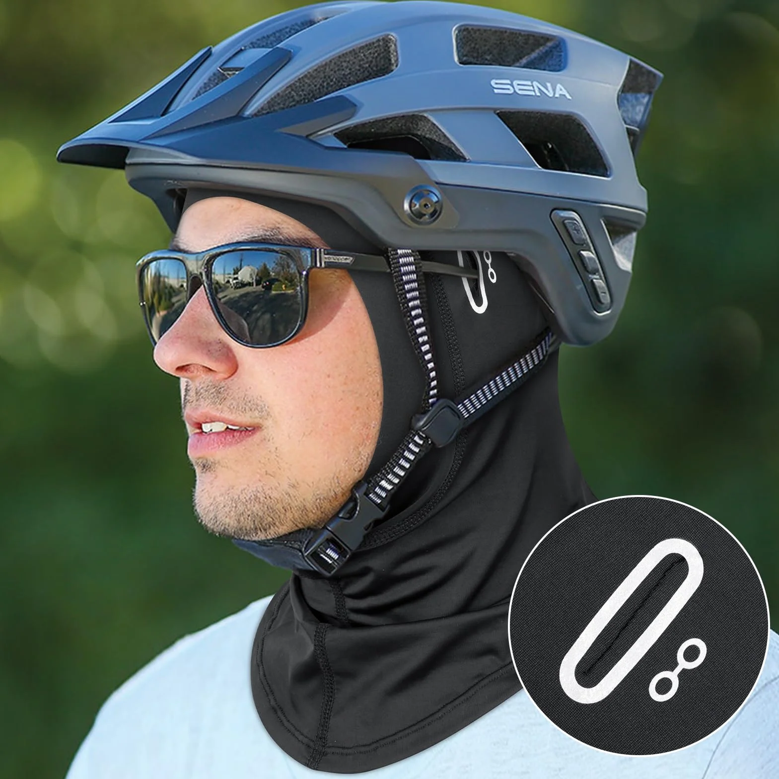 MELLIEX Cagoule Rafraîchissant Été Homme Femme avec Trous pour Lunettes Cyclisme Moto
