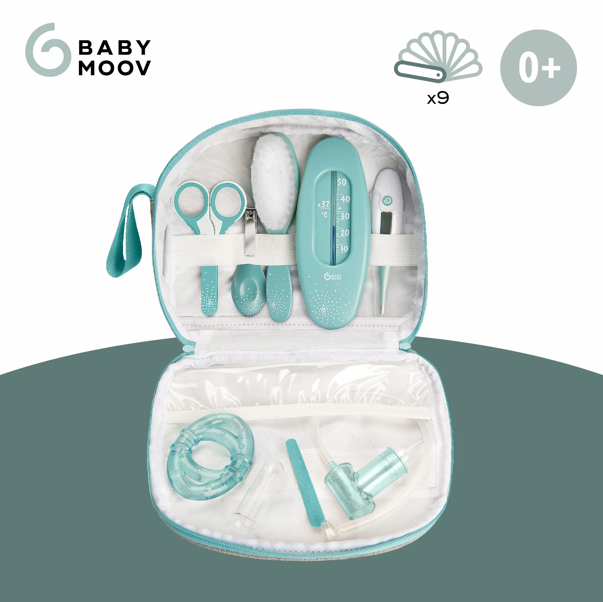 Babymoov Trousse de Soin Bébé Grand Format Kit Complet 9 Accessoires