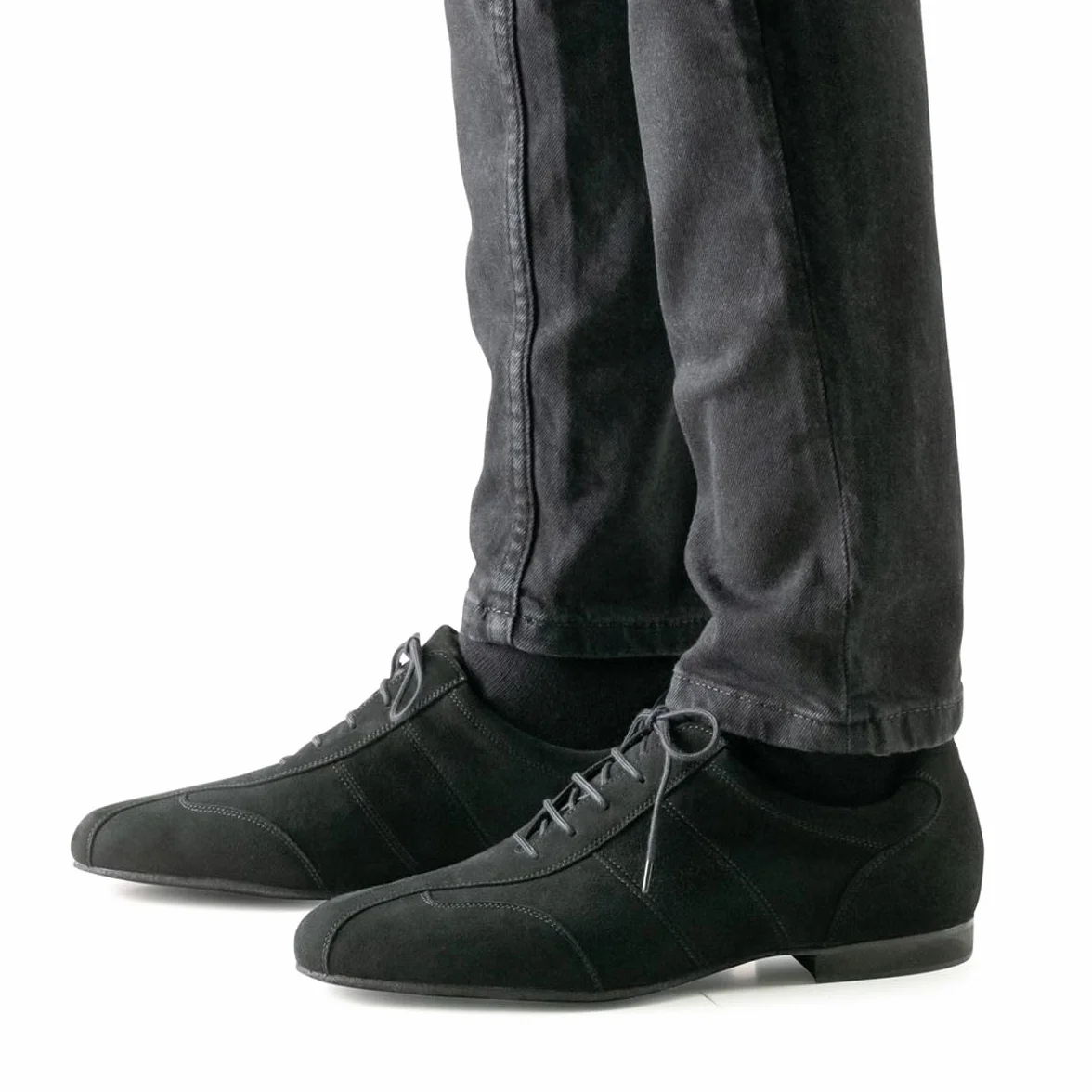 Werner Kern Hommes Chaussures de Danse 28045 Suéde Noir 1,5 cm Micro-Heel