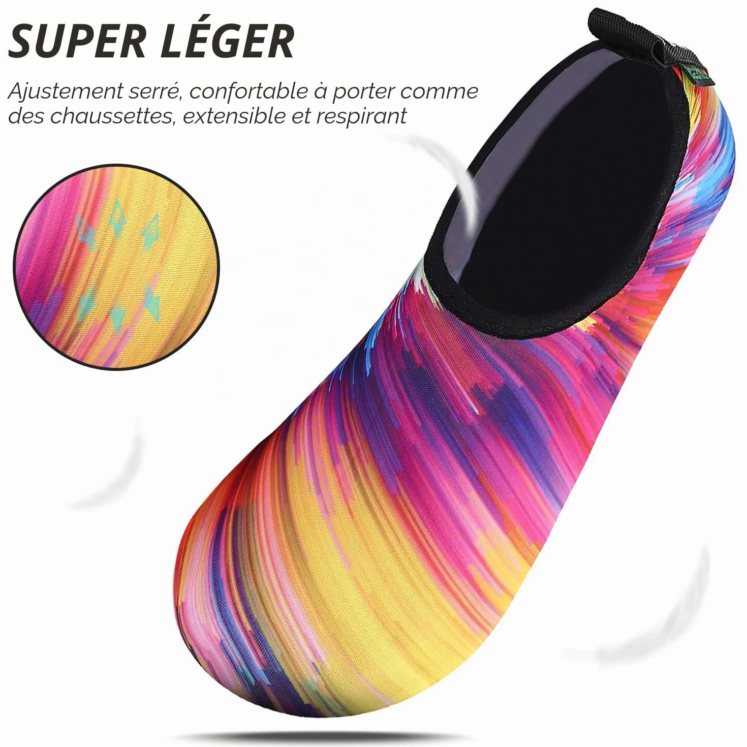 SAGUARO Chaussures d'eau Respirant Séchage Rapide Homme Femme