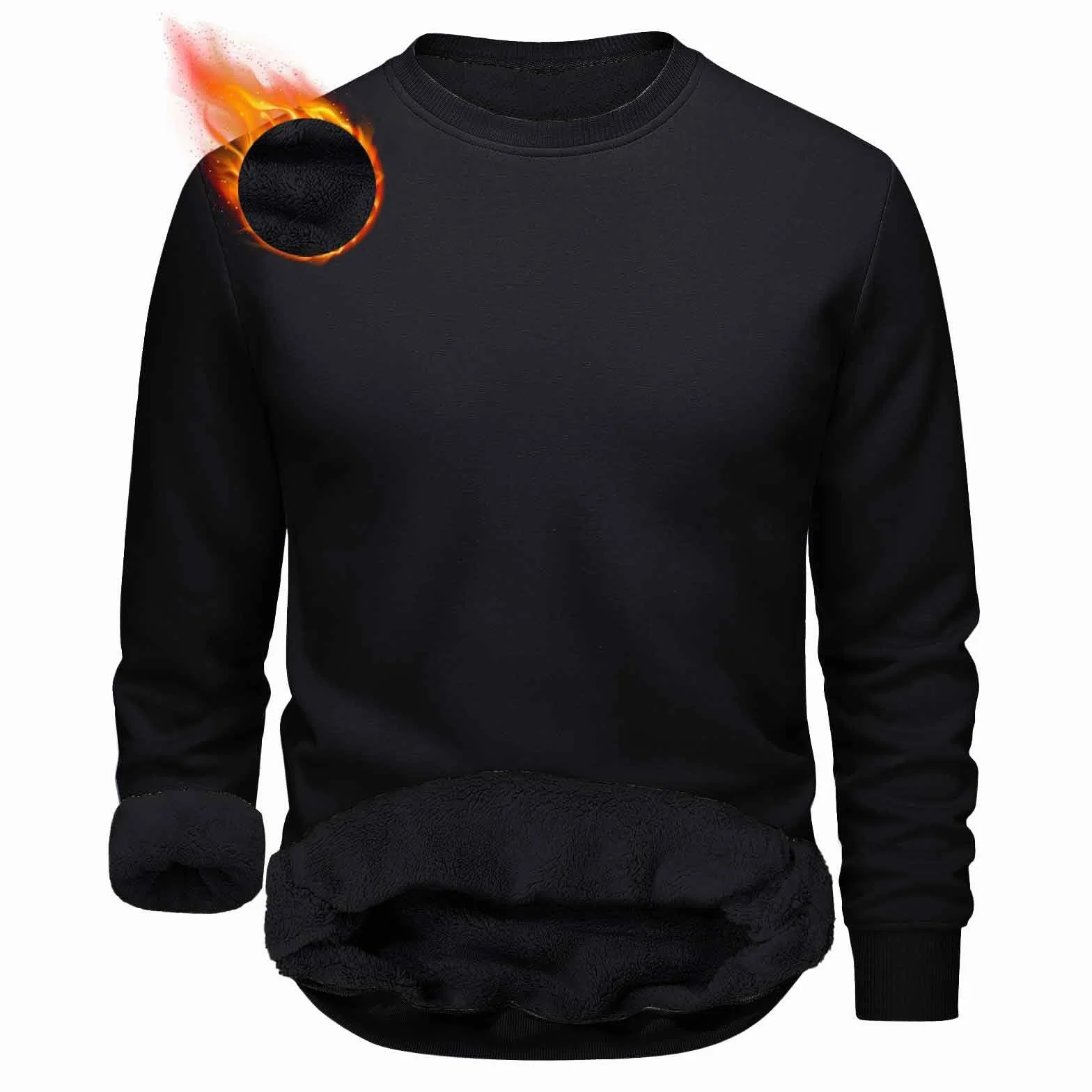 Sweat Homme sans Capuche Col Rond en Coton Tailles M à 5XL