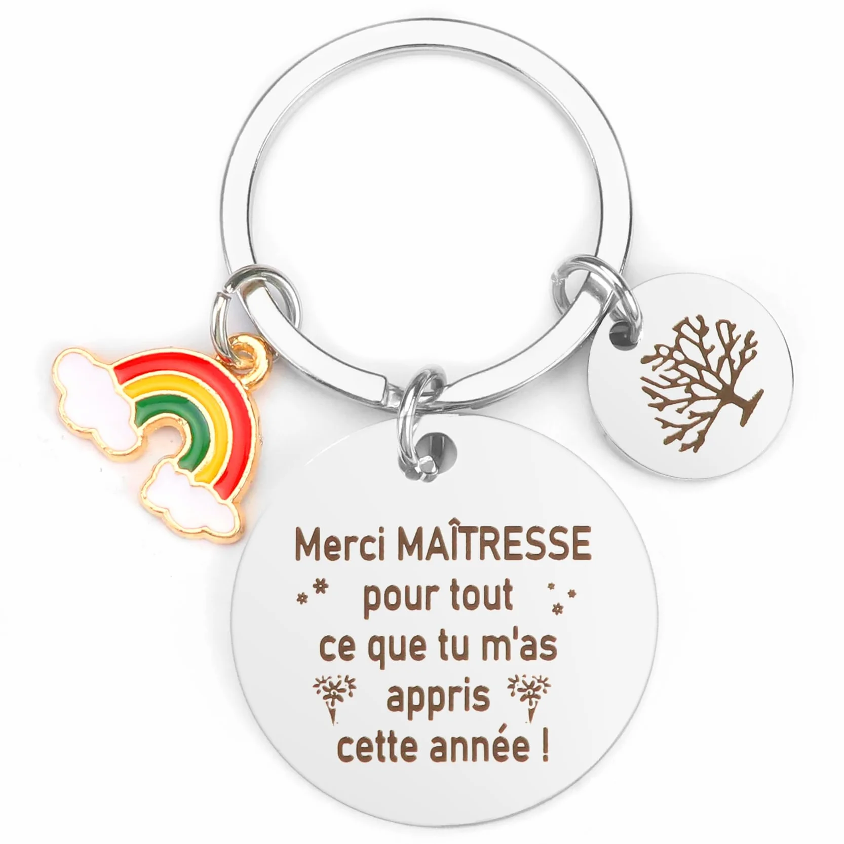 Porte Clef Maîtresse Cadeau Fin d'Année Scolaire Noël Anniversaire Idée Cadeau Accessoire