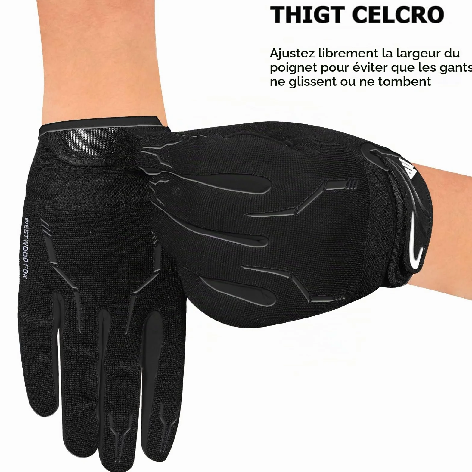 WESTWOOD FOX WFX Gants de vélo de Montagne à Doigts Entiers écran Tactile antidérapants Homme Femme