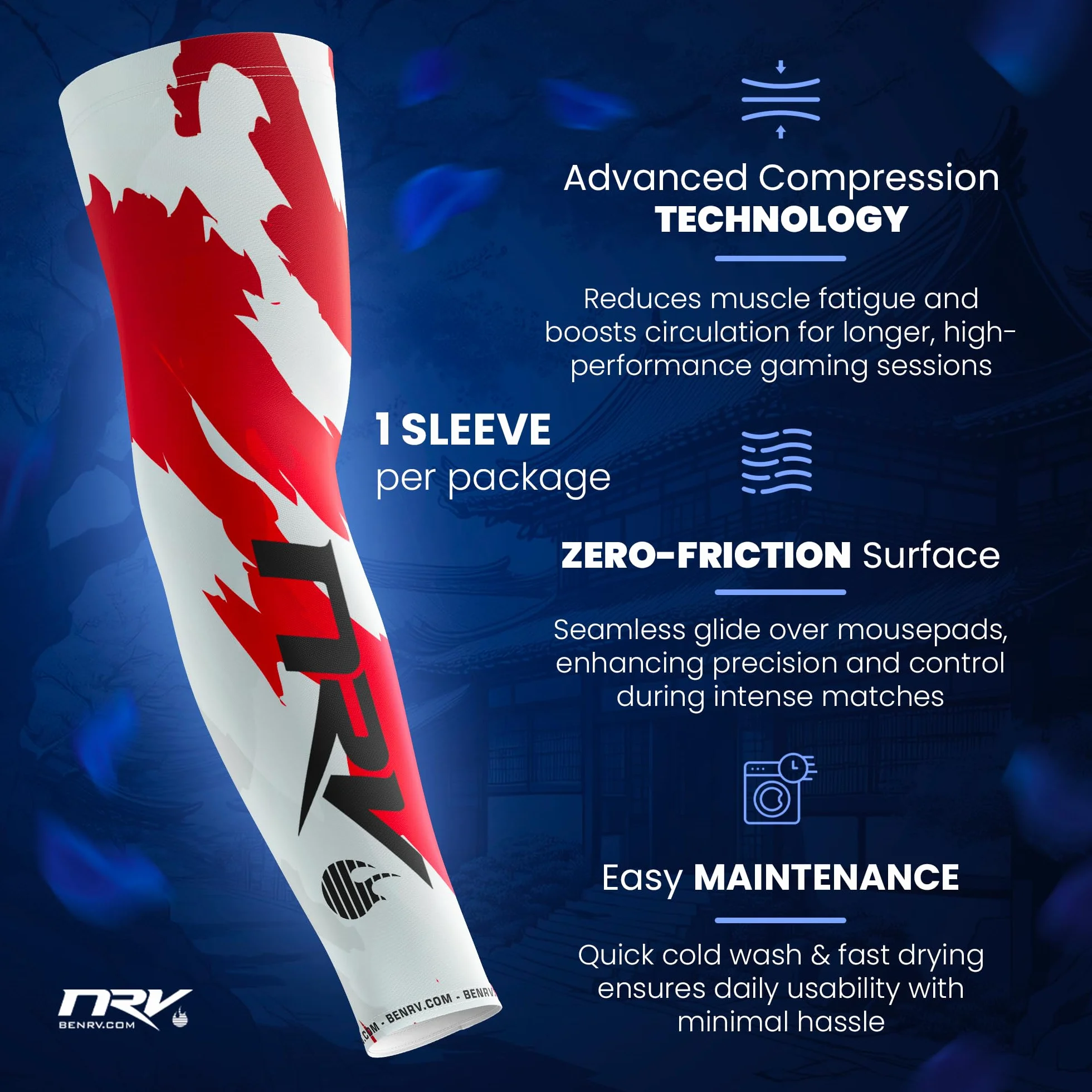 NRV Manchette de Compression Gaming Esport Edition Camo