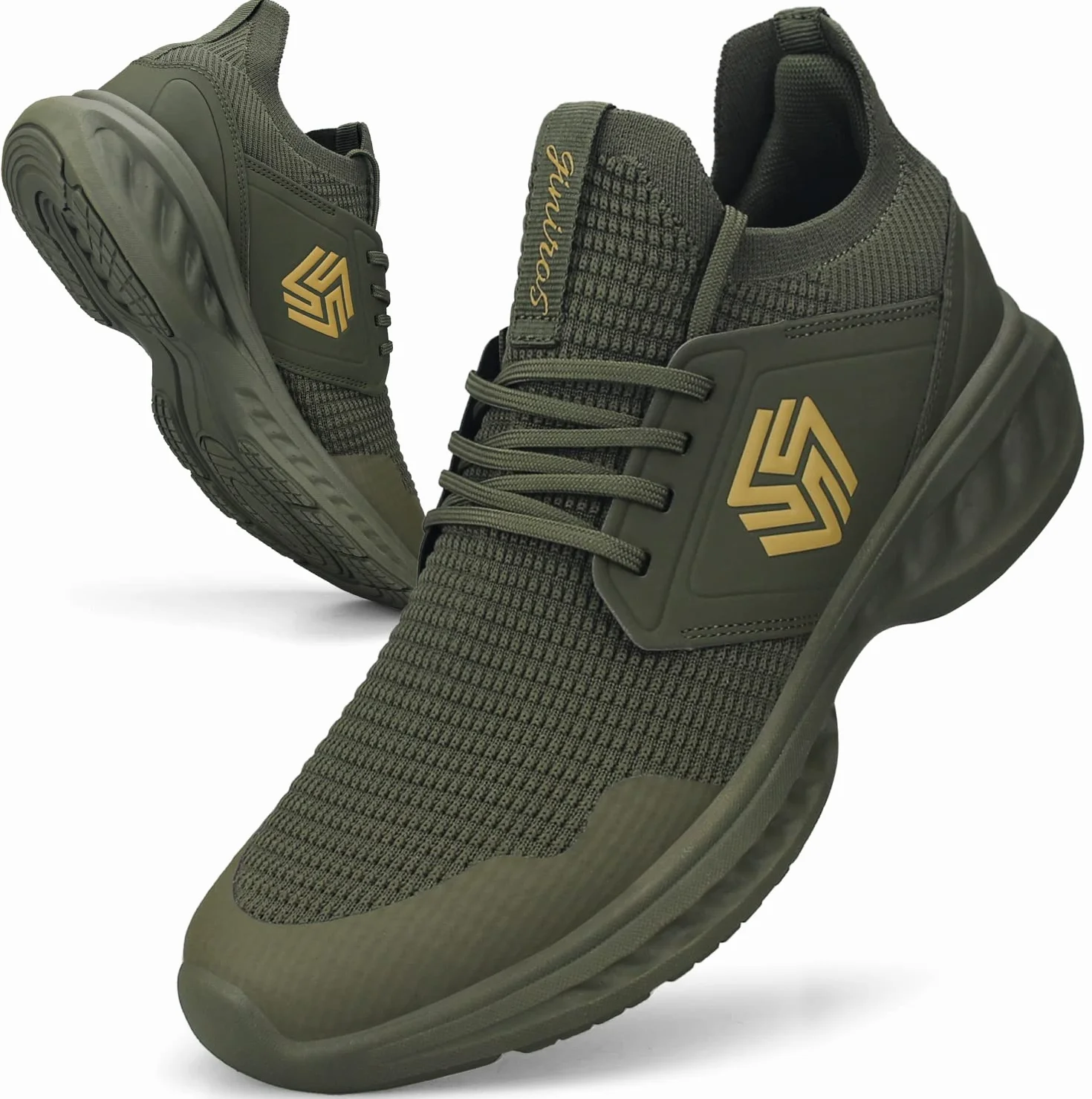 Giniros Chaussures de Sport Homme Respirant Légères Sneakers Confortables Mode Casual Marche Course Fitness Running Tennis Outdoor Gym Jogging