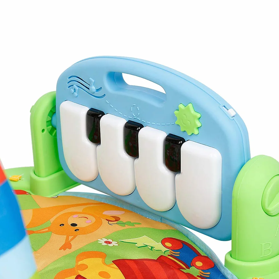 Tapis d'éveil bébé avec musique et lumières, tapis de jeu épaissi piano fitness pour nouveau-né garçons et filles