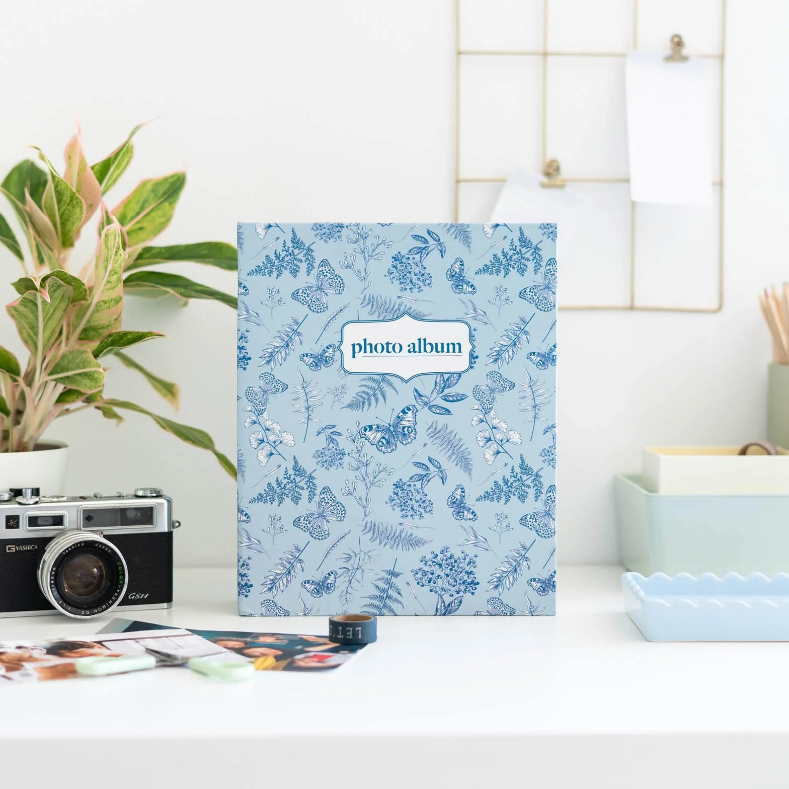 Album Photo 13 x 20 cm Botany 304 Pochettes Couverture Rigide Bleu