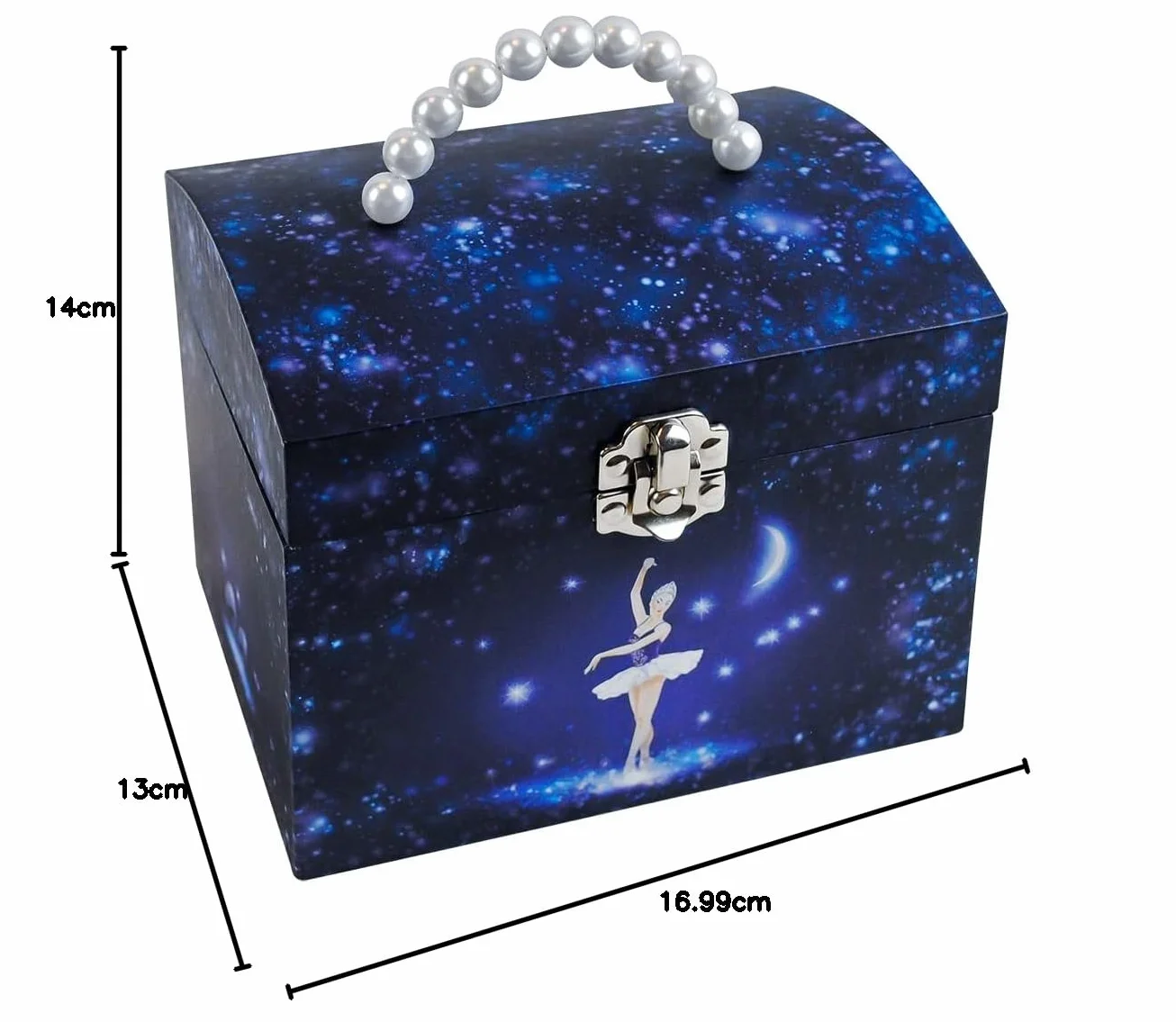 TROUSSELIER Grande Boîte à Bijoux Musicale Phosphorescente Danseuse Etoile Vanity Case Coffret Bijoux Fille Cadeau Anniversaire Noel