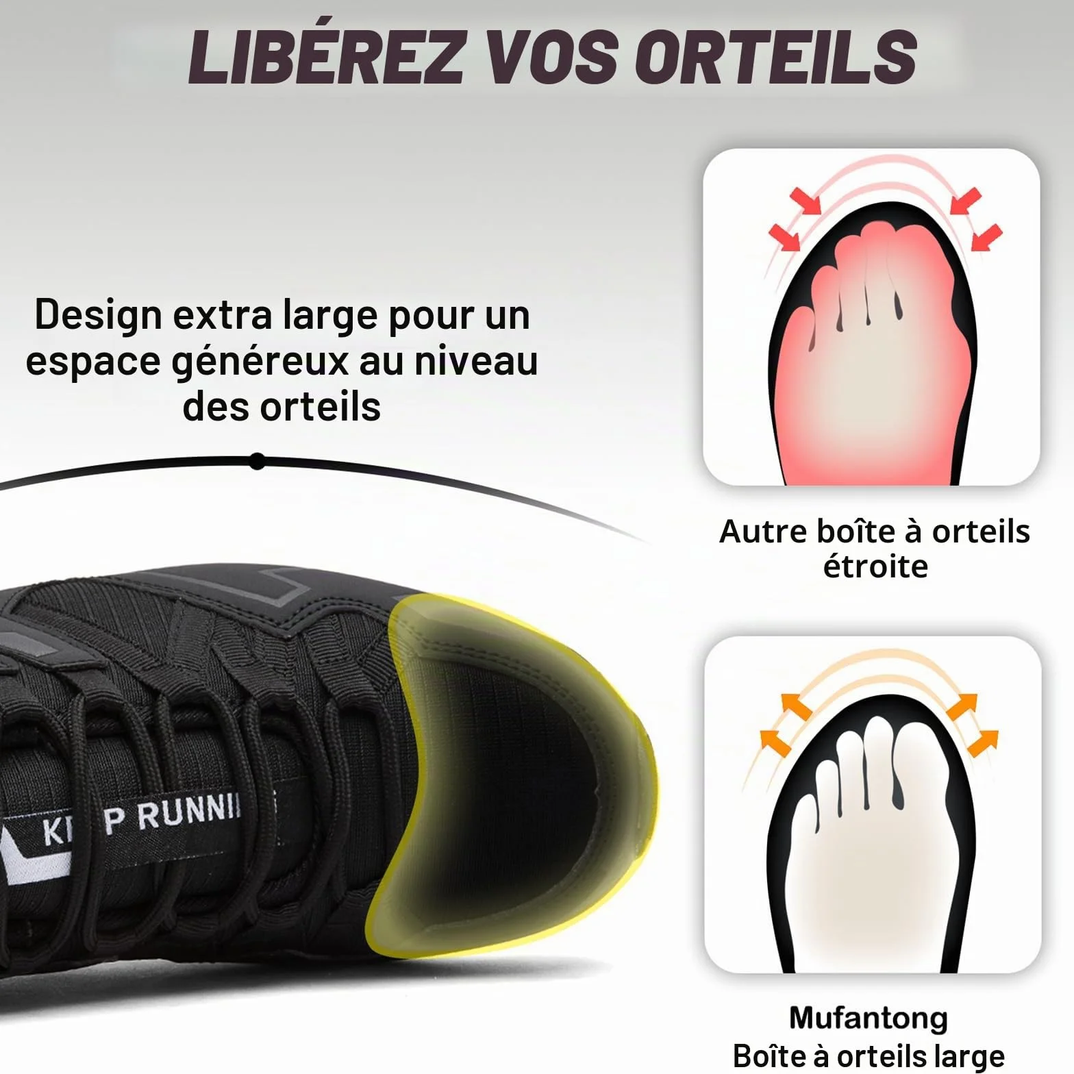 Chaussures de Trail Homme Randonnée Trekking Outdoor Fitness Respirantes Antidérapantes