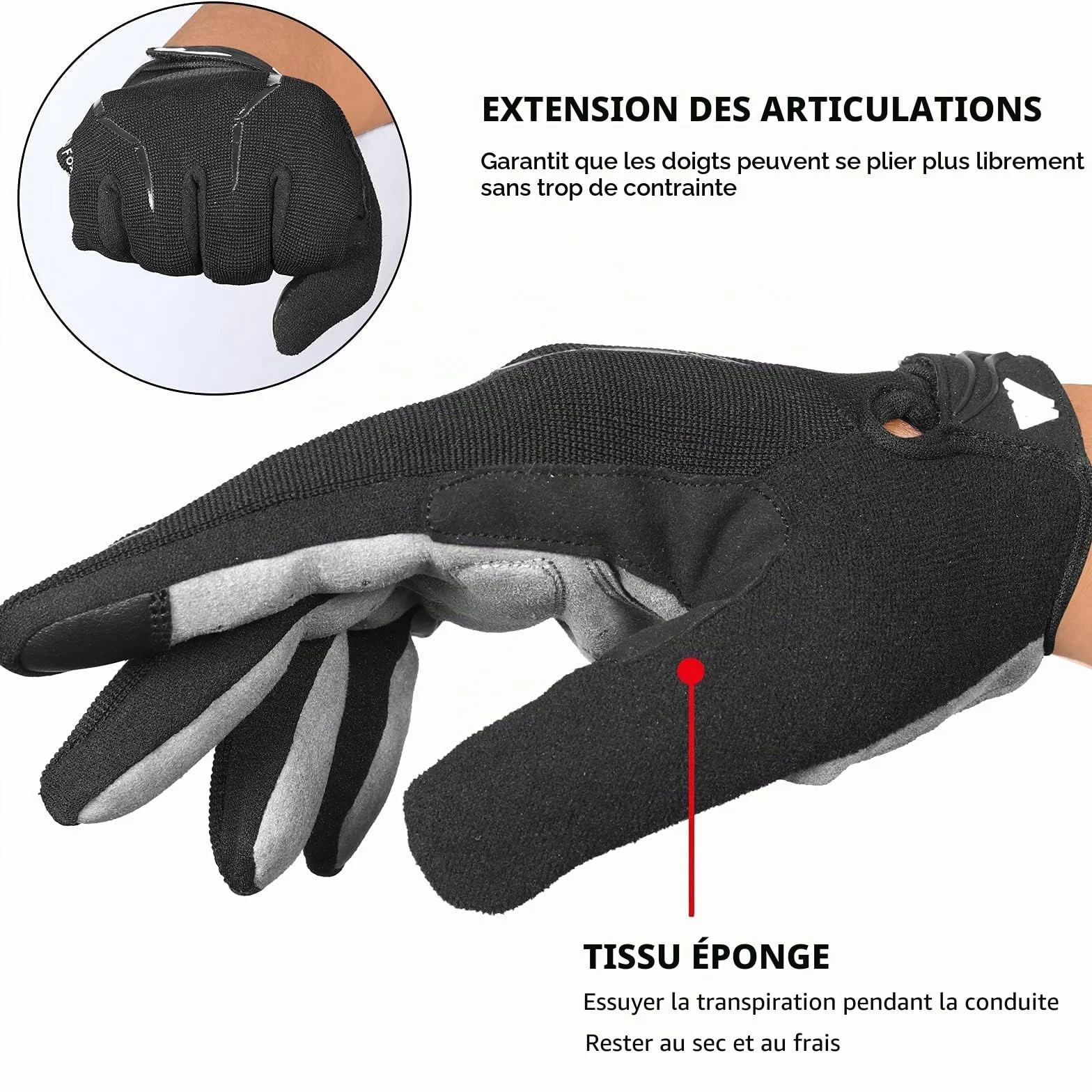 WESTWOOD FOX WFX Gants de vélo de Montagne à Doigts Entiers écran Tactile antidérapants Homme Femme