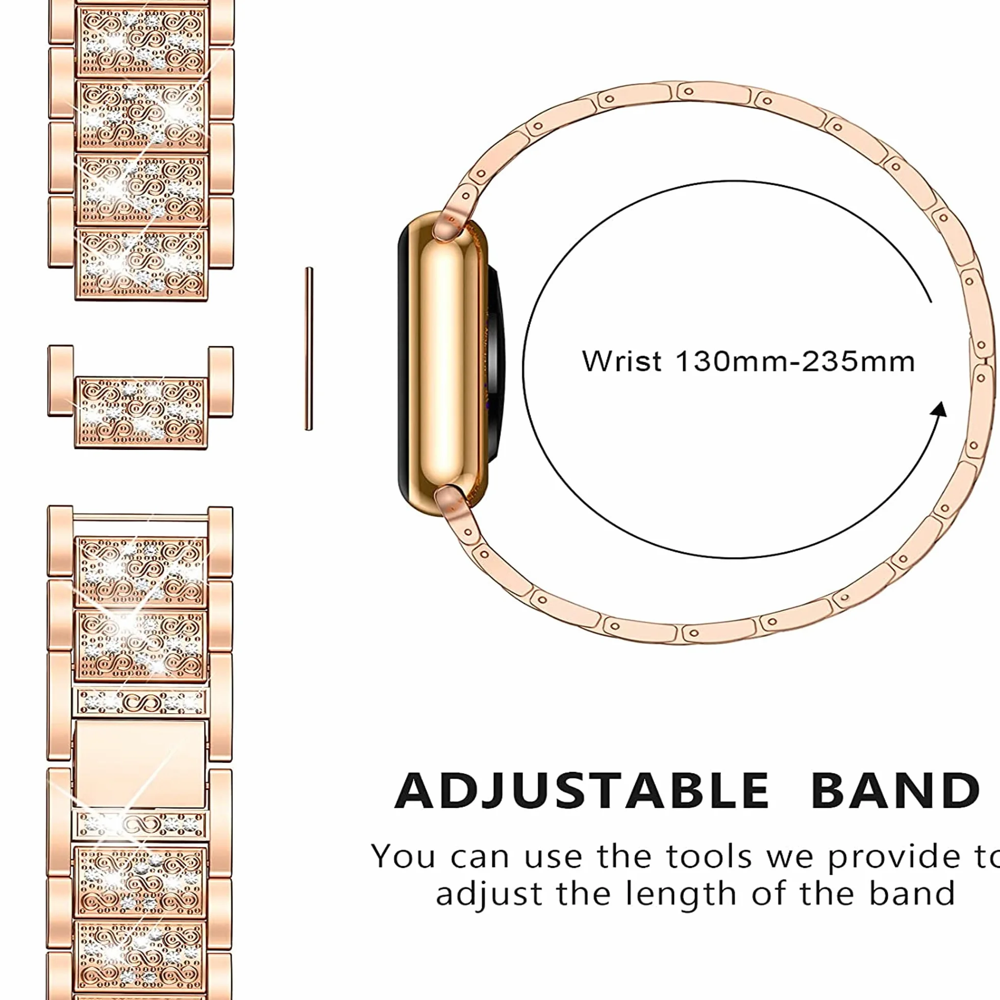 Blueshaweu Bracelet métallique en acier inoxydable pour femme compatible Ice-Watch Ice Smart Series 18 mm 20 mm 22 mm