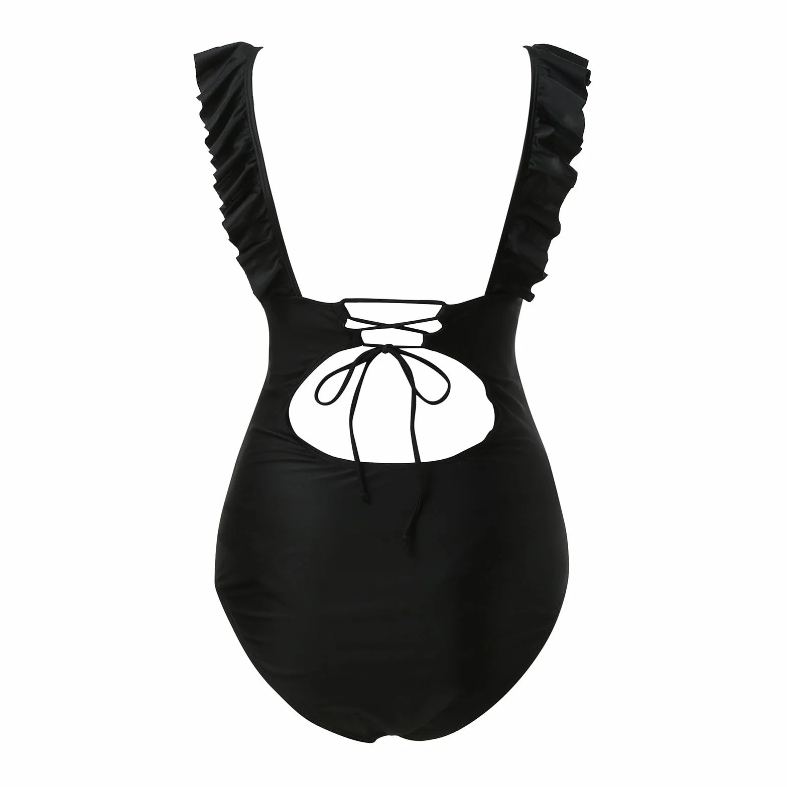 Maillot de Bain Grossesse Femmes Une Pièce Col en V Soutien-Gorge Amovible Froncé Vetement de Plage Piscine