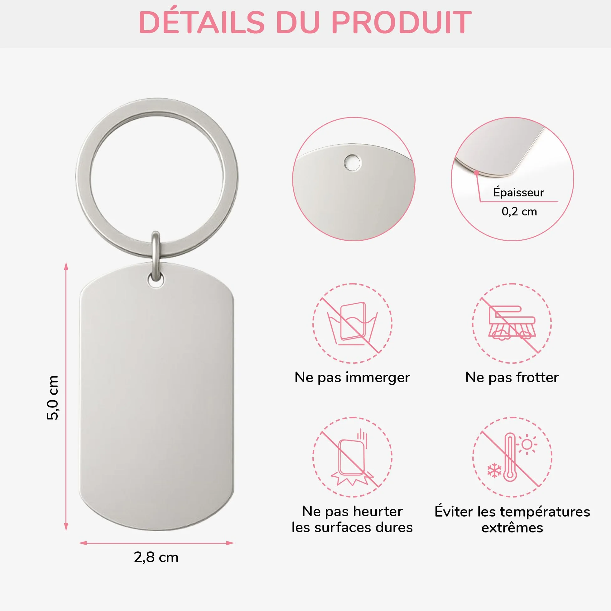 Porte Clé Aluminium Personnalisé - Le Jour Où Tu Es Devenu Mon Papa - Porte Clef Photo