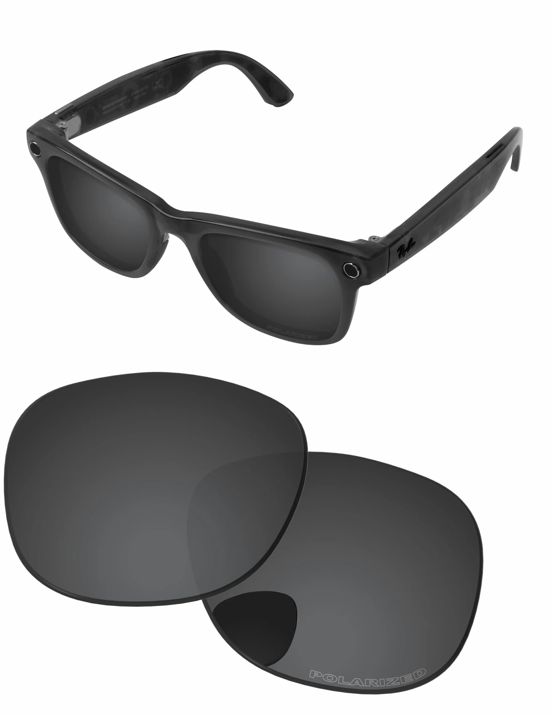 Ray-Ban Meta Wayfarer Gen 2 RW4012 53 mm AI Verres de Rechange Photochromiques Anti-buée Anti-lumière Bleue